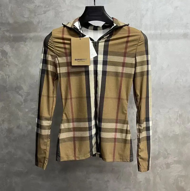 Burberry Burberry Women's Brown Polyester Long Sleeve T-Shirt Size XS / US 0-2 / IT 36-38 - 1 Thumbnail