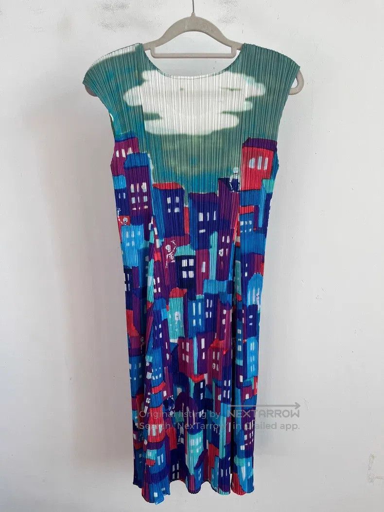 Issey Miyake Issey Miyake Color-Block Mini Dress Size L / US 10 / IT 46 - 2 Thumbnail
