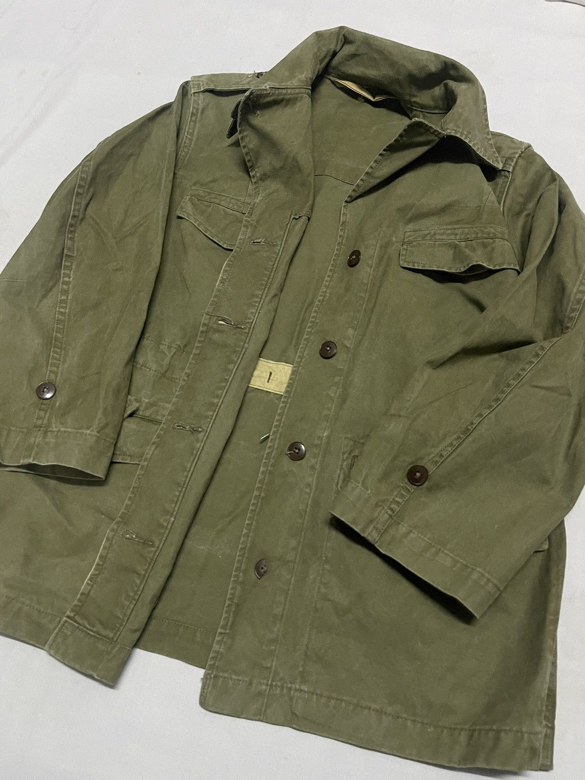 Vintage Vintage 50s French M47 Army Military Field Jacket Men's Size US S / EU 44-46 / 1 - 12 Thumbnail