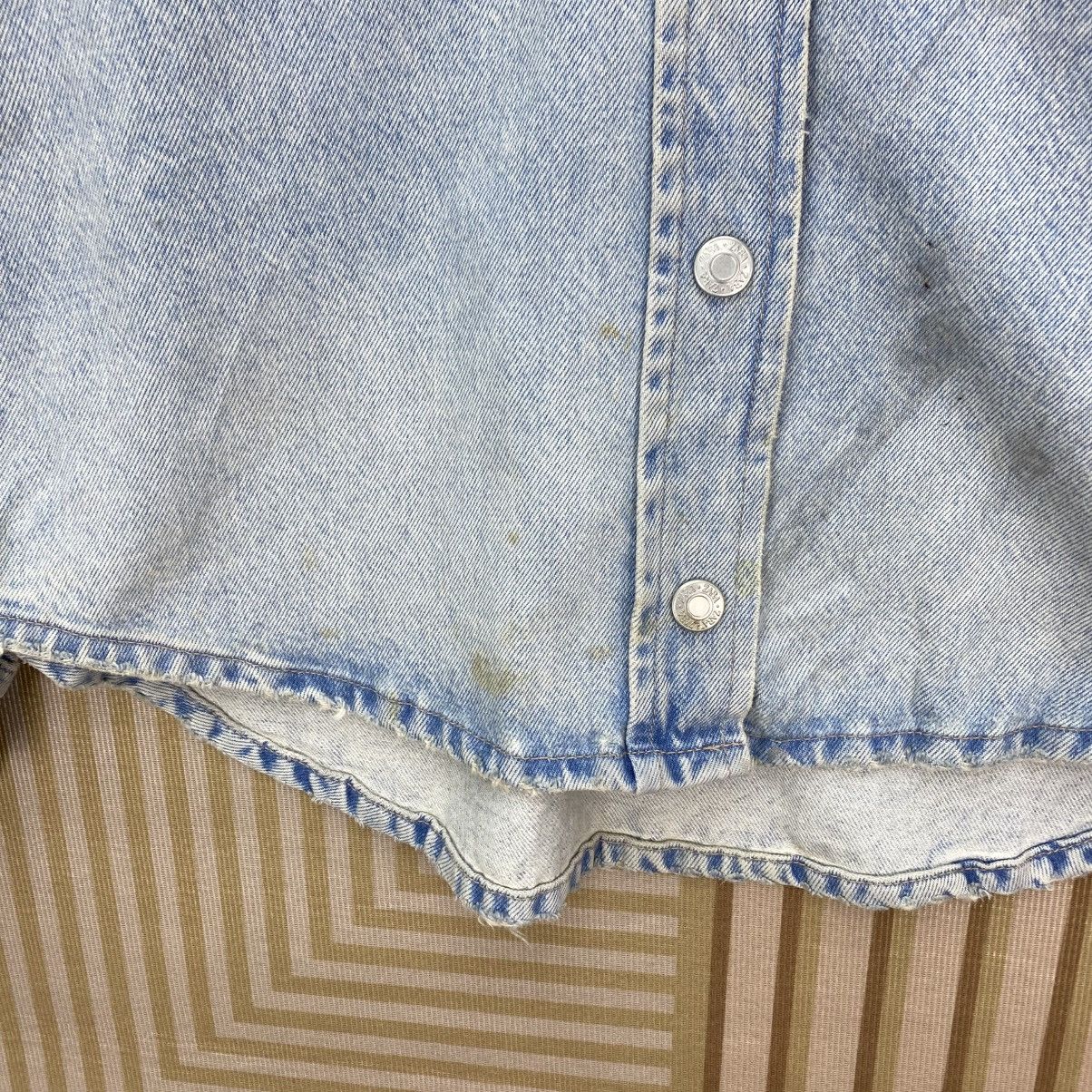 Zara 🫶 Zara long-sleeve Button Up light wash denim shirt Jacket Size M / US 6-8 / IT 42-44 - 5 Thumbnail