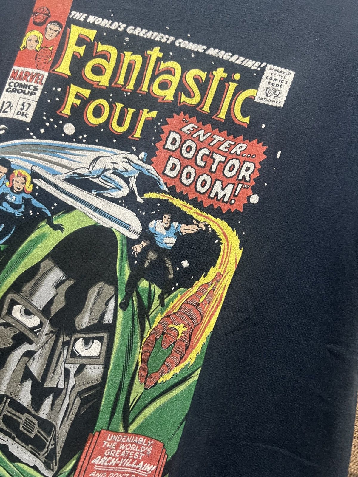 Marvel Comics × Vintage 00s Fantastic Four Enter Doctor Doom Comics Poster Promo Size US L / EU 52-54 / 3 - 9 Thumbnail