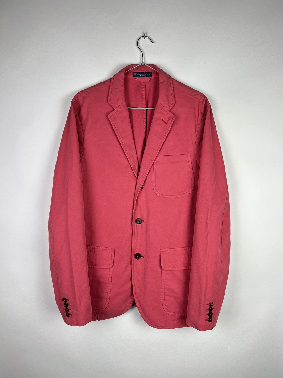 Polo Ralph Lauren Polo Ralph Lauren Pink Cotton Blazer Custom Fit Size US S / EU 44-46 / 1 - 1 Thumbnail