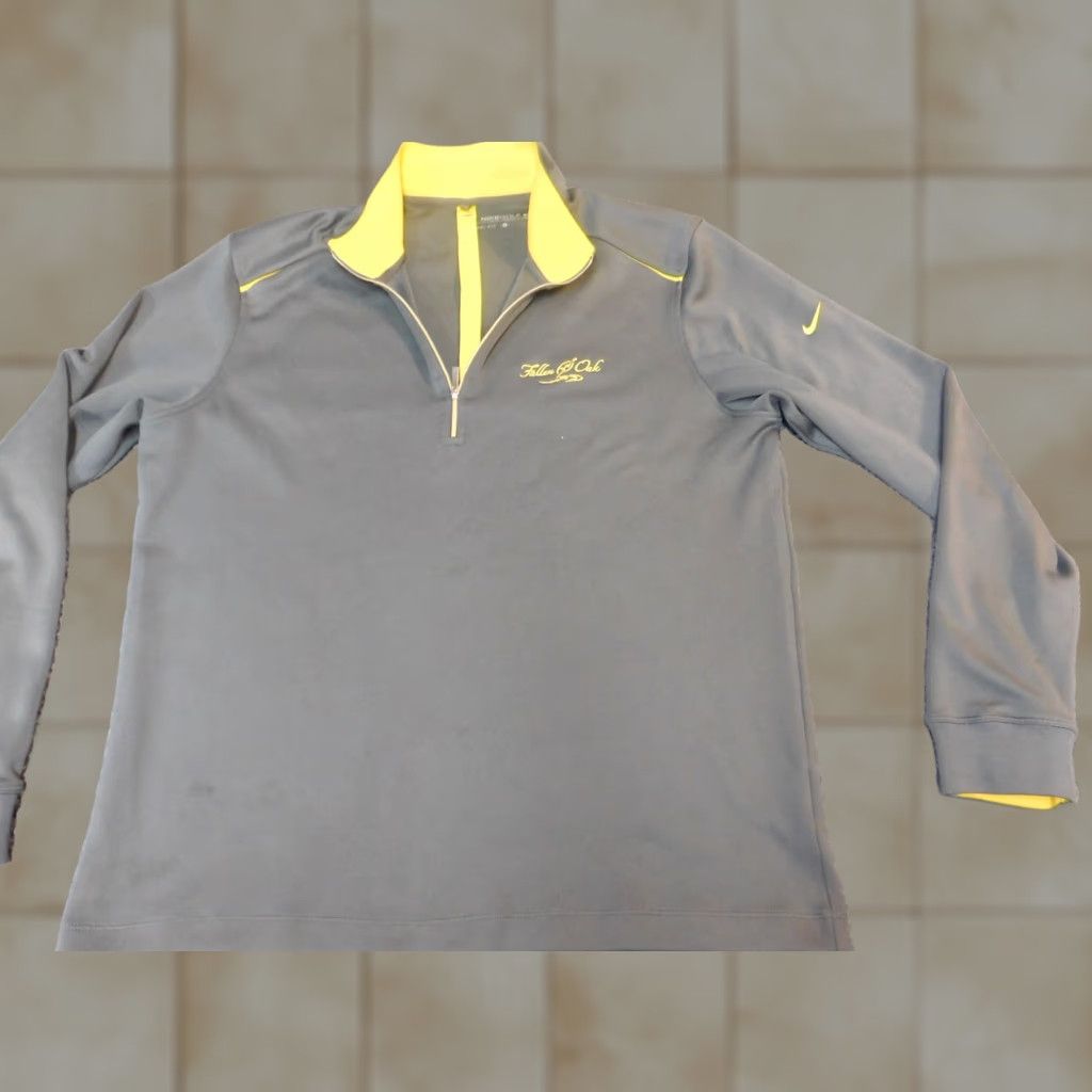 Nike Nike Mens Sweatshirt Golf Dri Fit Gray Pullover Long Sleeve 1/4 Zip Mock Neck L Regular Sport Sports Size US L / EU 52-54 / 3 - 1 Thumbnail