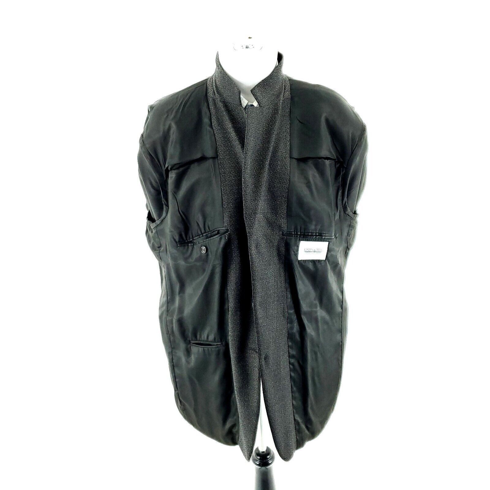 Joseph & Feiss Joseph & Feiss Tweed Wool 3 Button Sport Coat 46R Green Blue Size 46R - 9 Thumbnail