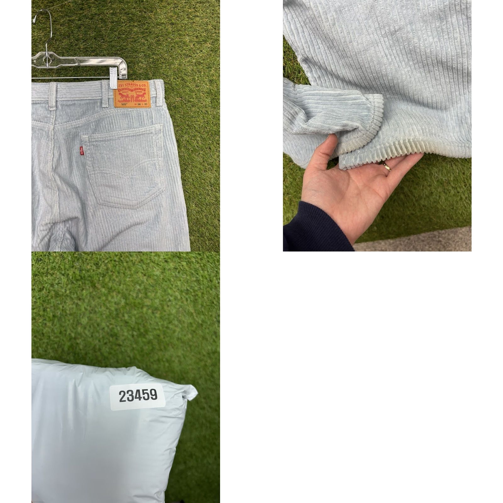Levi's VINTAGE Levi's 505 Corduroy Pants Mens 38x30 Gray Regular Straight Leg Khakis 90s USA Mens Size US 38 / EU 54 - 8 Thumbnail