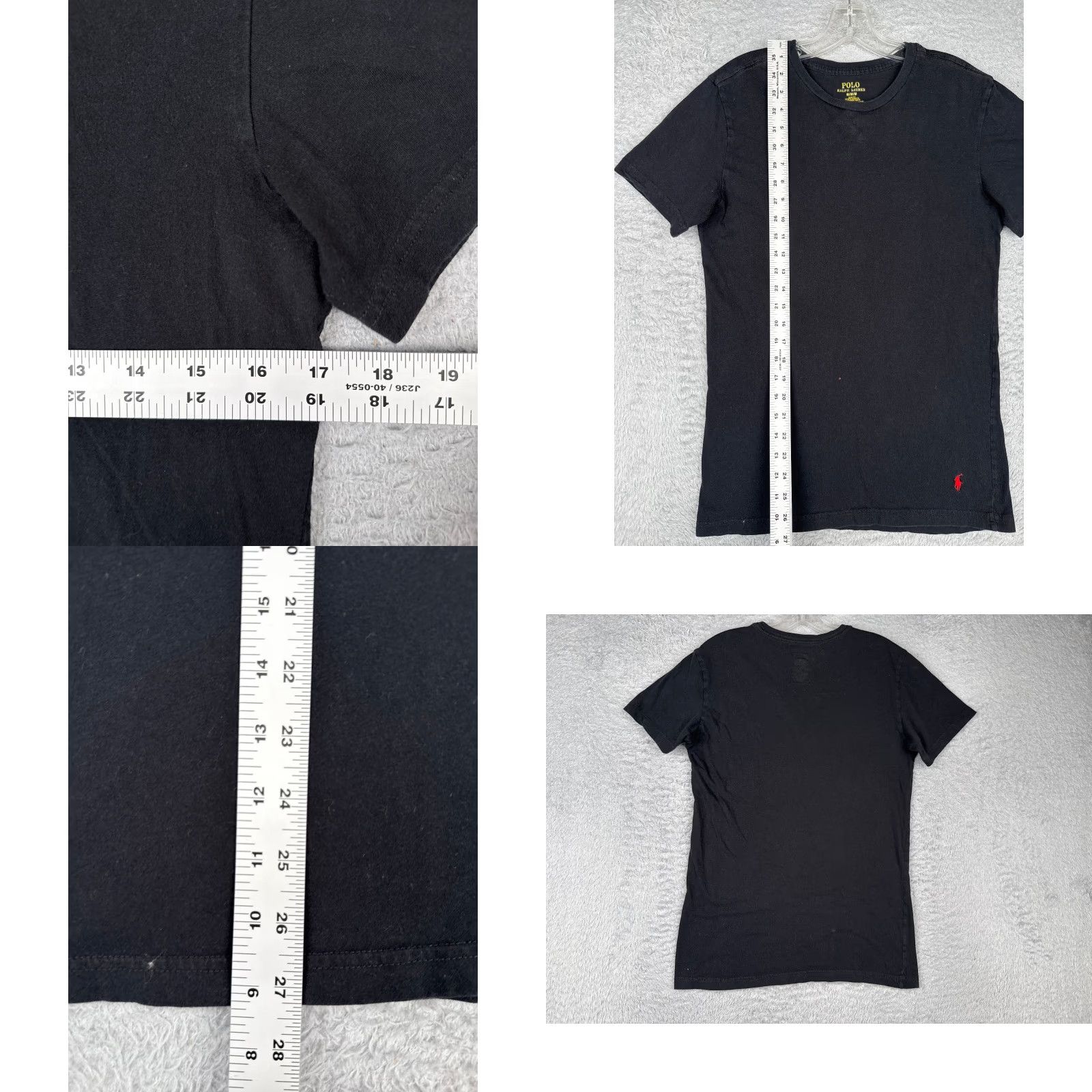 Ralph Lauren VINTAGE Polo Ralph Lauren Shirt Men Medium Black Crew Neck Short Sleeve Cotton Slim READ Size US M / EU 48-50 / 2 - 8 Thumbnail