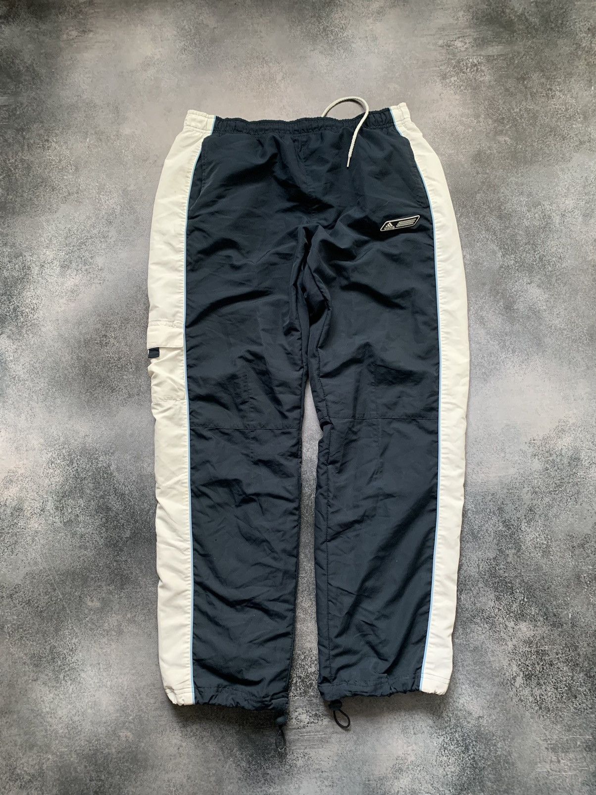 Adidas × Vintage 🔷Vintage Adidas Track Pants Nylon Drill Y2K Style🔷 Size US 34 / EU 50 - 1 Thumbnail