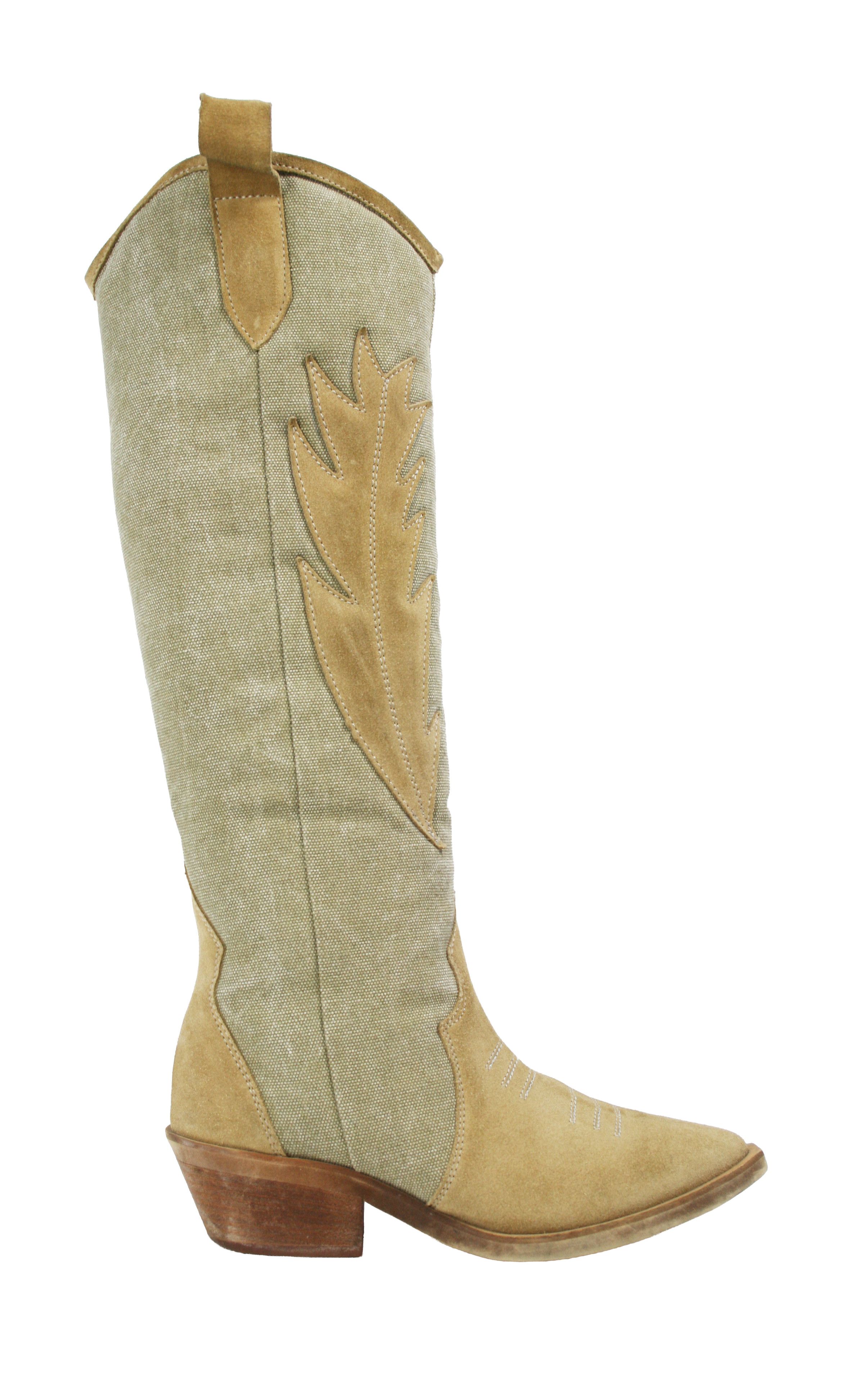 Japanese Brand L37 Let's Get Lost Knee Cowboy Western Y2K Boots Size US 6 / IT 36 - 2 Thumbnail