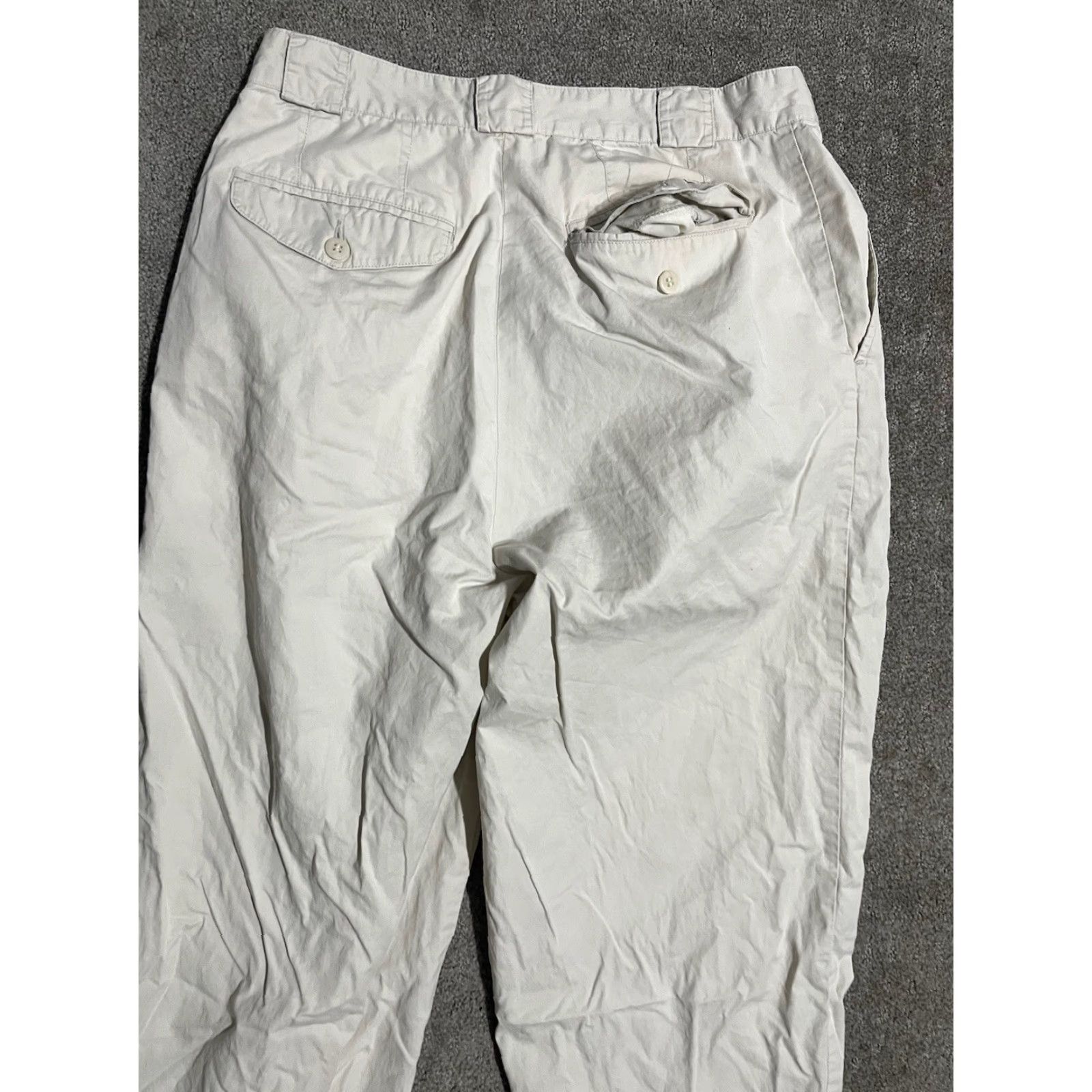 J.Crew J.CREW Pants Women Ivory Tapered Leg Pleated Front Size 32 Size 24" / US 00 / IT 34 - 4 Thumbnail