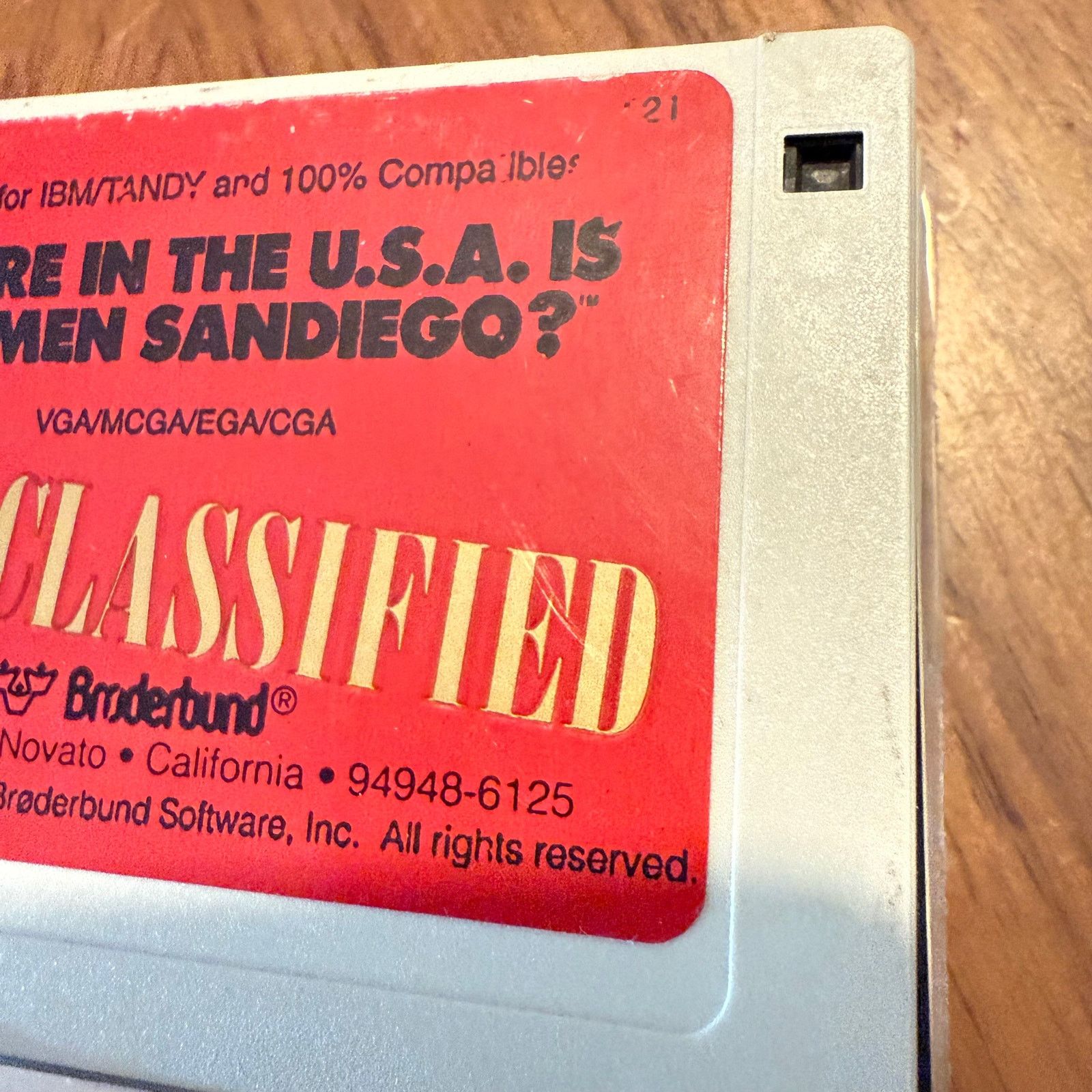 Vintage Where in the U.S.A. is Carmen Sandiego? PC Game 1989 3.5" Size ONE SIZE - 4 Thumbnail