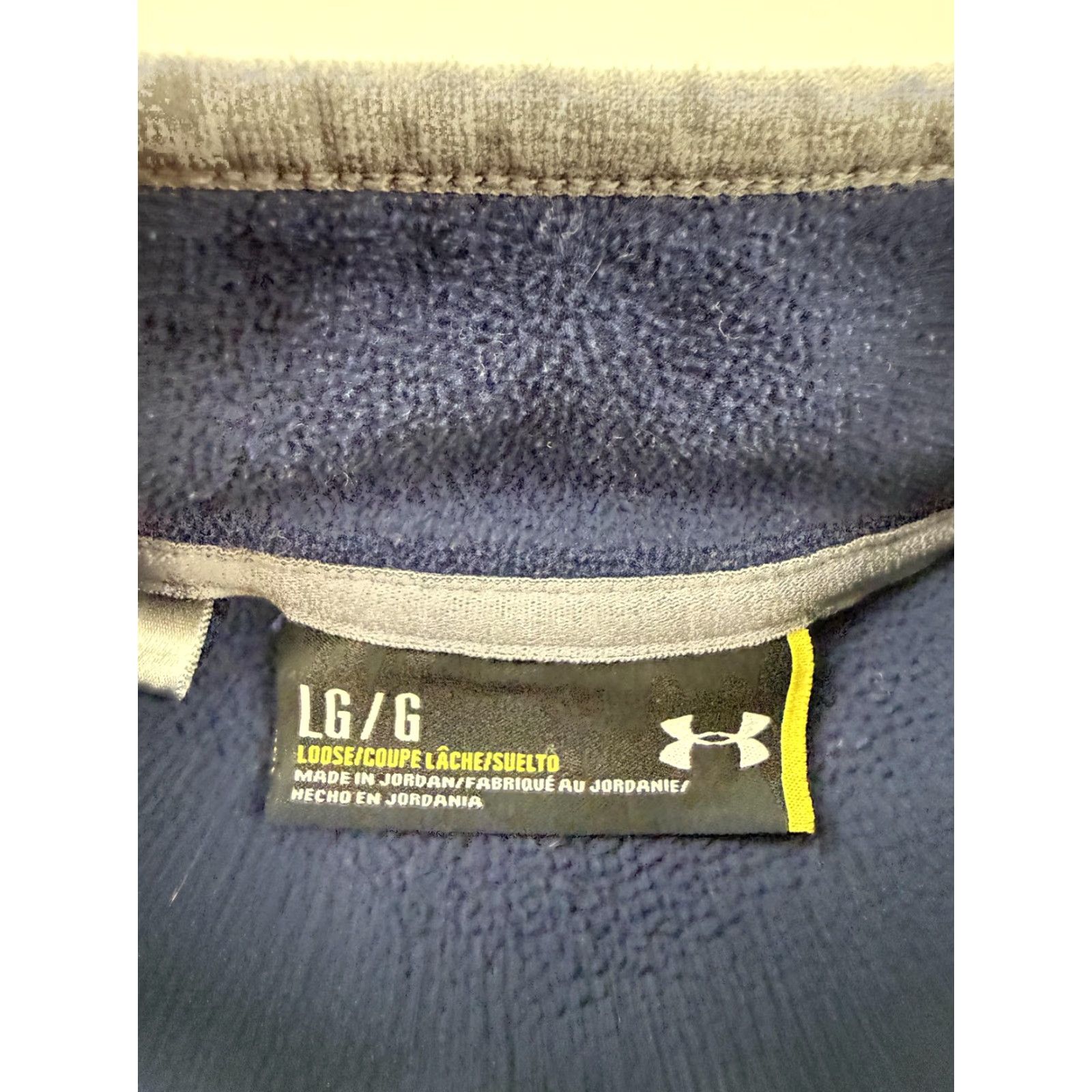 Under Armour Under Armour Sweatshirt Mens Large Blue 1/4 Zip ColdGear Pullover Mock Neck Sportswear Warmth Thermal Pullover Hoodie Zip Neck Mens Size US L / EU 52-54 / 3 - 3 Thumbnail