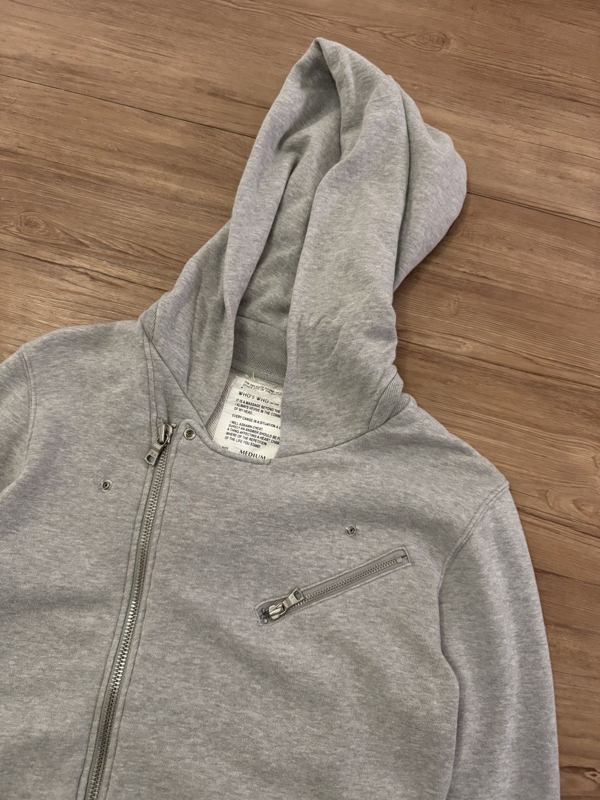 Japanese Brand Vintage Asymmetric zipper hoodie Jacket Size US M / EU 48-50 / 2 - 2 Thumbnail