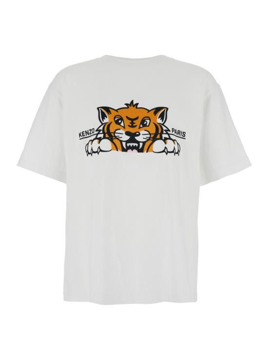 Tシャツ・カットソー KENZO Men Tops FF55TS5264SI02 WHITE Kenzo KENZO Men Tops FF55TS5264SI02 White | Grailed