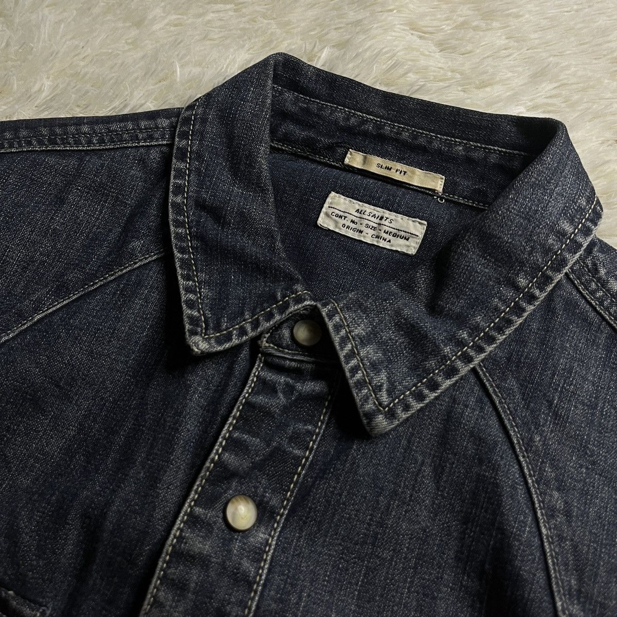Allsaints Allsaints Snap-button Western Denim Shirt Size US M / EU 48-50 / 2 - 5 Thumbnail