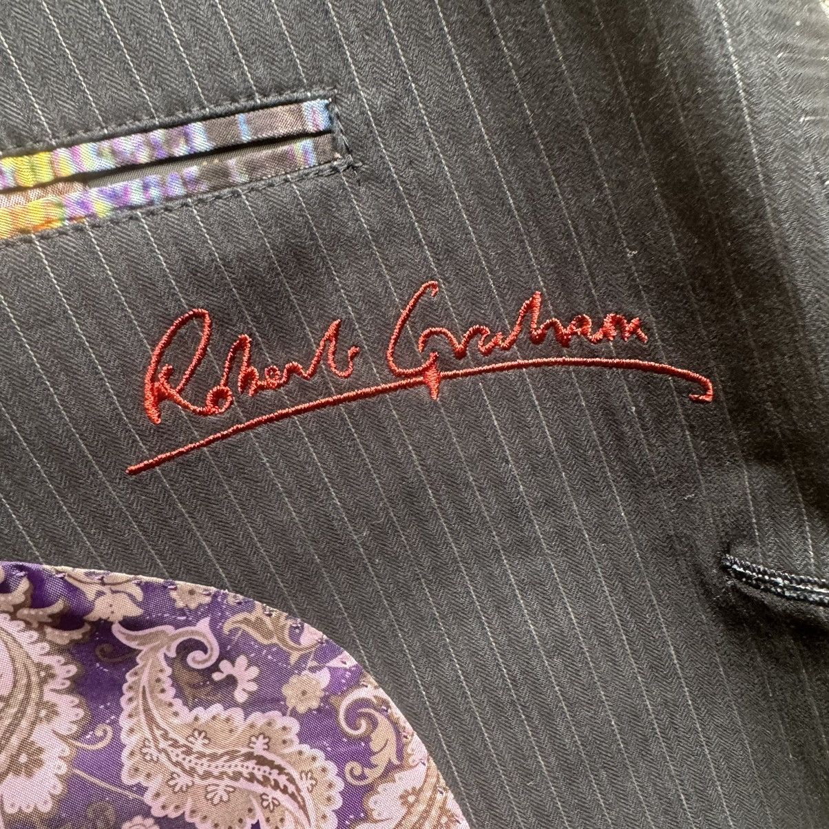 Robert Graham Robert Graham Pinstripe Sport Coat/Blazer Size 44R - 6 Thumbnail