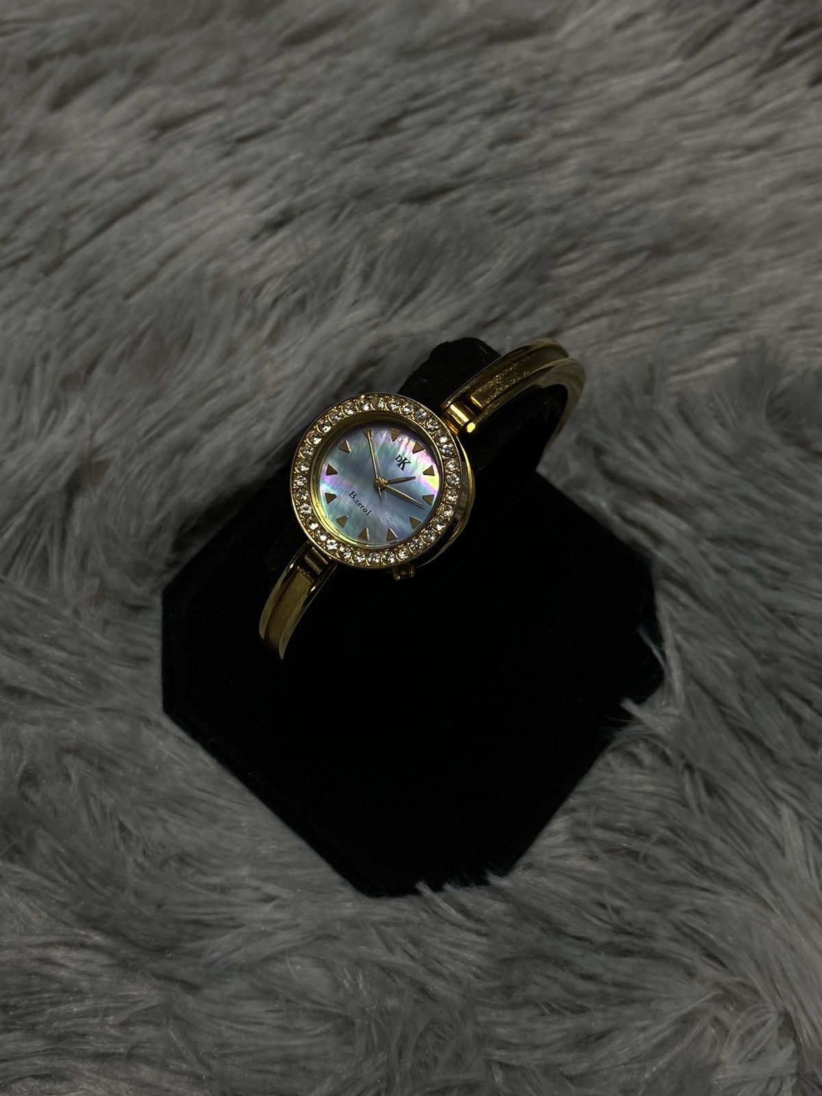 Jewelry Gold Crystal-Accented Mother of Pearl Watch - Japanese Brand Size ONE SIZE - 3 Thumbnail