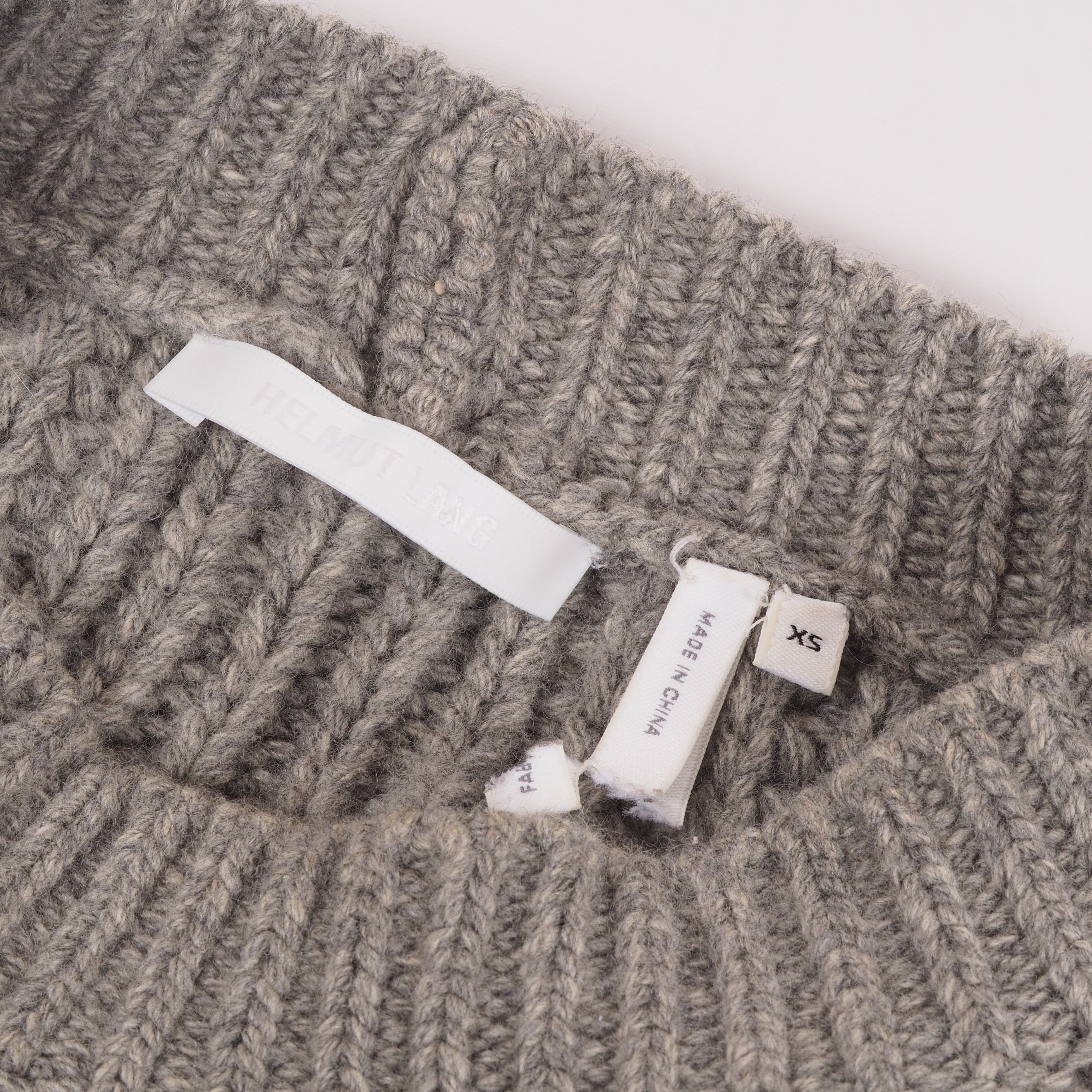 Helmut Lang Helmut Lang Vintage Cable Knit Wool Sweater Gray Size XS / US 0-2 / IT 36-38 - 4 Thumbnail