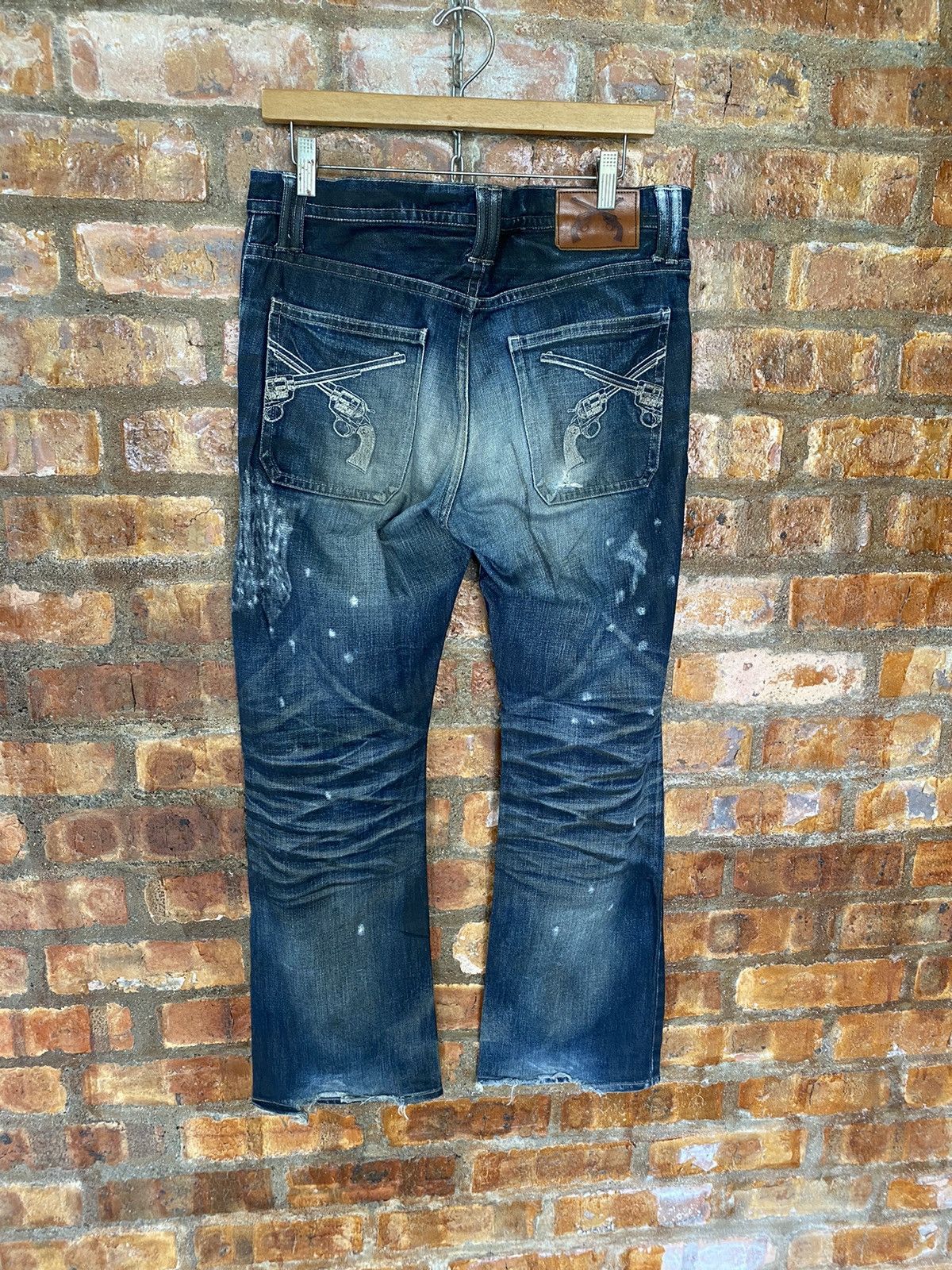 Mastermind Japan × Roar ROAR Flare Embordered Revolver Wash Faded pants Size US 33 - 2 Thumbnail
