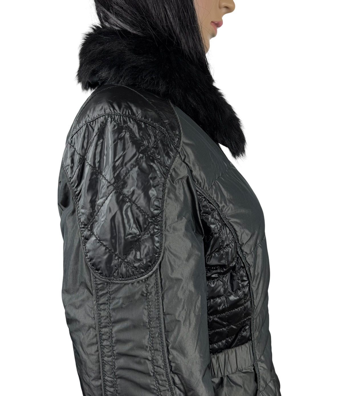 Bogner Sonia Bogner Down Jacket Real Fur Collar Embroidered Flowers Size L / US 10 / IT 46 - 10 Thumbnail