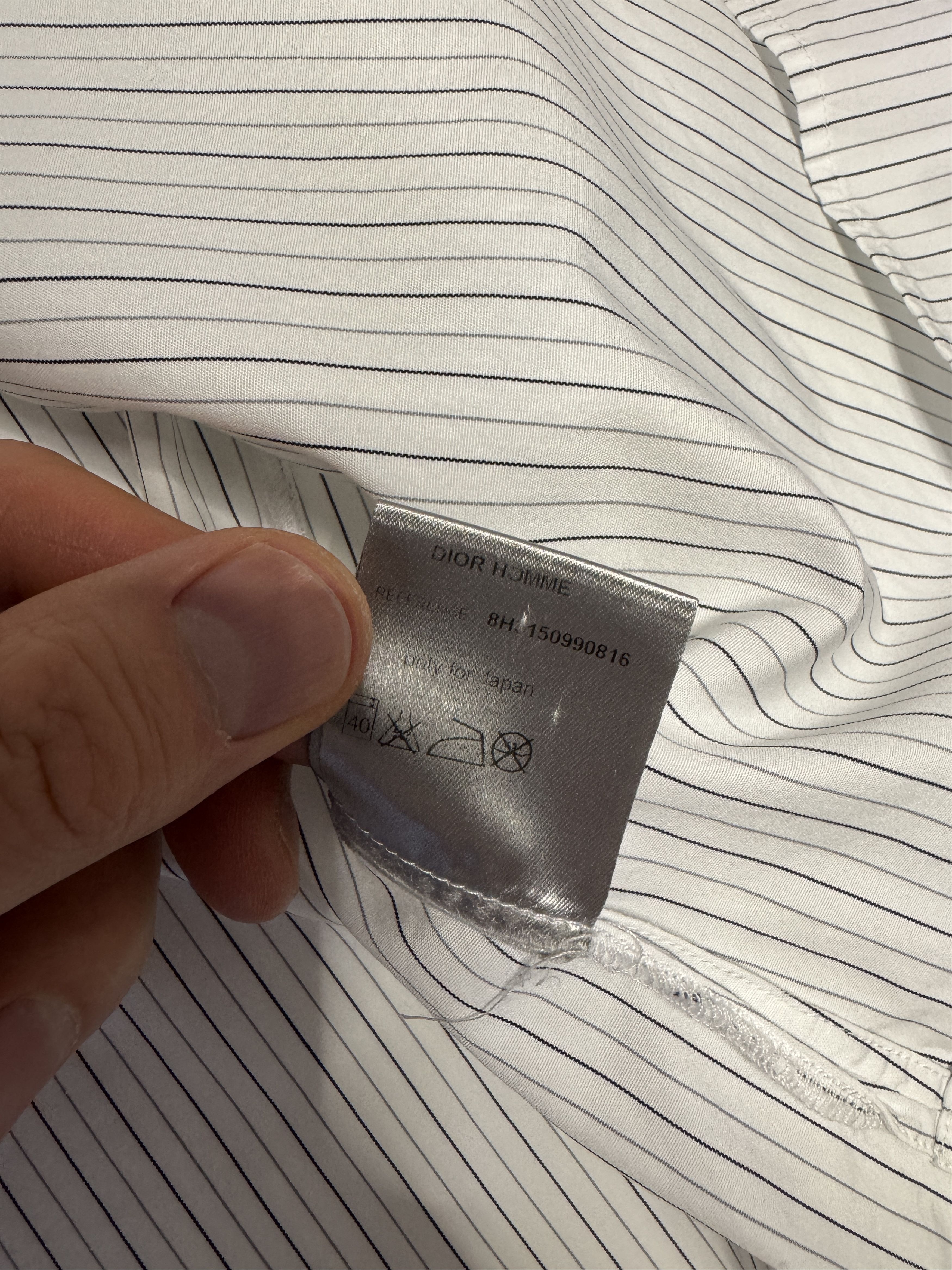 Dior Dior striped shirt size 41 slim fit Size US L / EU 52-54 / 3 - 3 Thumbnail