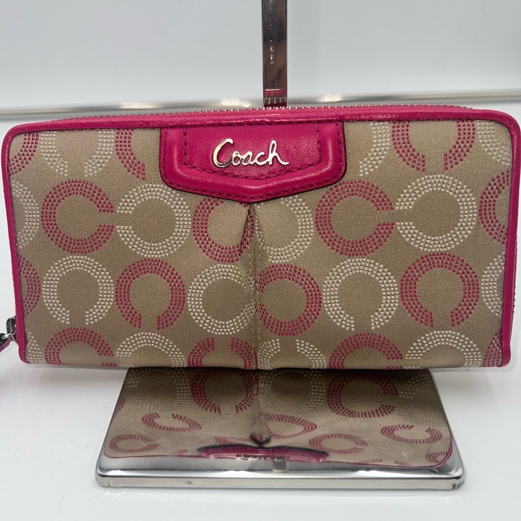 Coach Coach Ashley Dotted Op Art Zip Around Wallet Size ONE SIZE - 1 Thumbnail