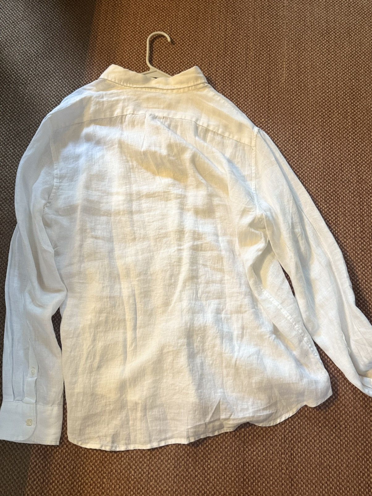 J.Crew J Crew White Linen Shirt Size US L / EU 52-54 / 3 - 4 Thumbnail