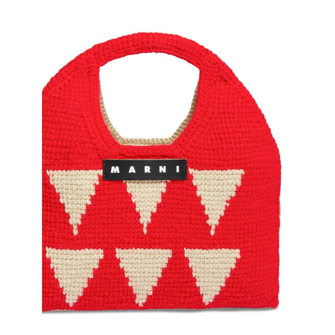 Marni o1f1d3z0725 Size: OS / Diamond Geometric-Bag in Beige/Red Size ONE SIZE - 3 Thumbnail