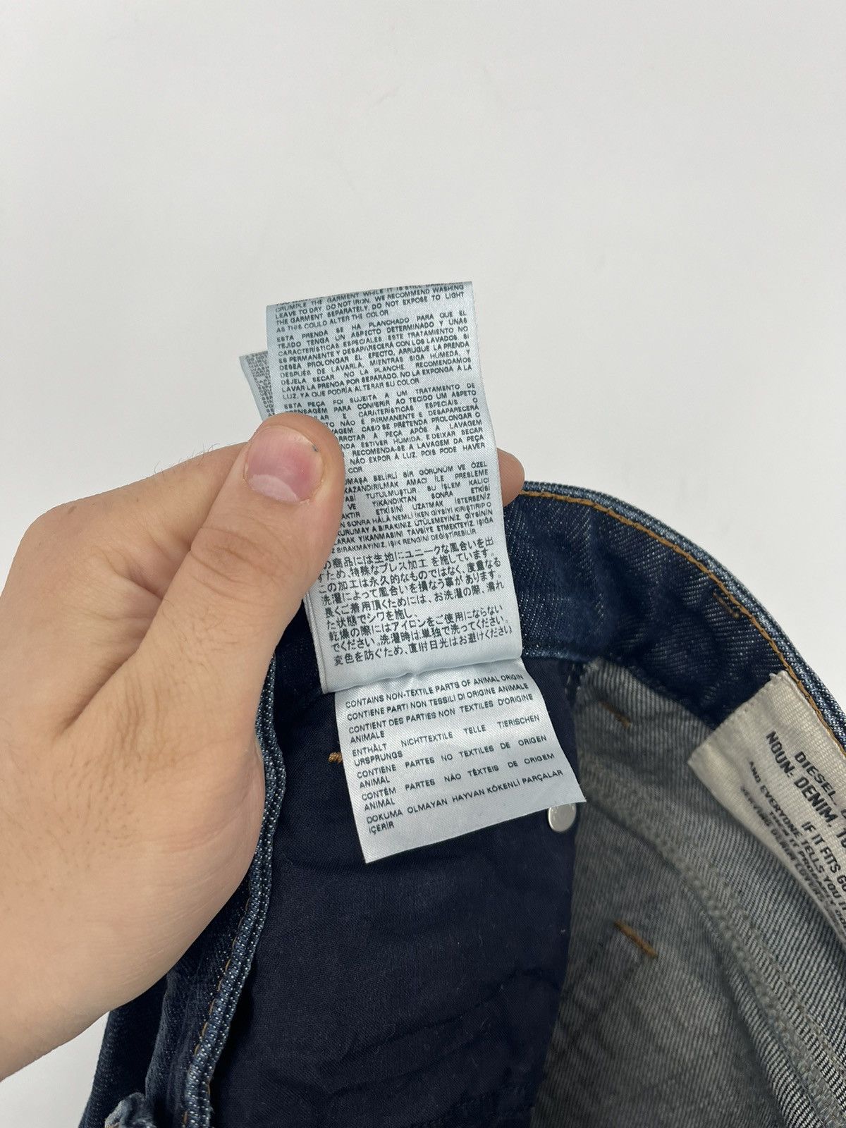 Diesel × Vintage Vintage Y2K Men’s Diesel Distressed Patchwork Denim Jeans Size US 30 / EU 46 - 15 Thumbnail