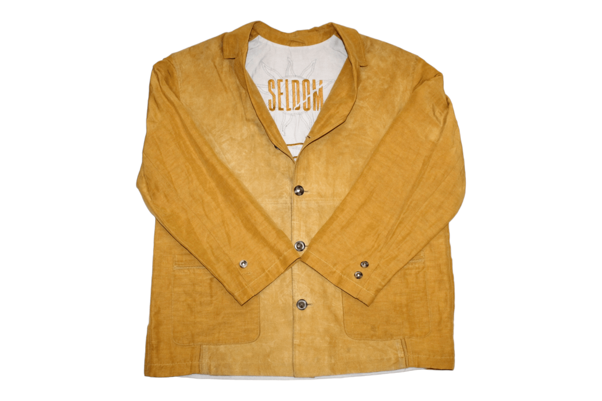 Vintage 90s Seldom by Francois Martin Suede Leather Chore Jacket Size US XXL / EU 58 / 5 - 4 Thumbnail