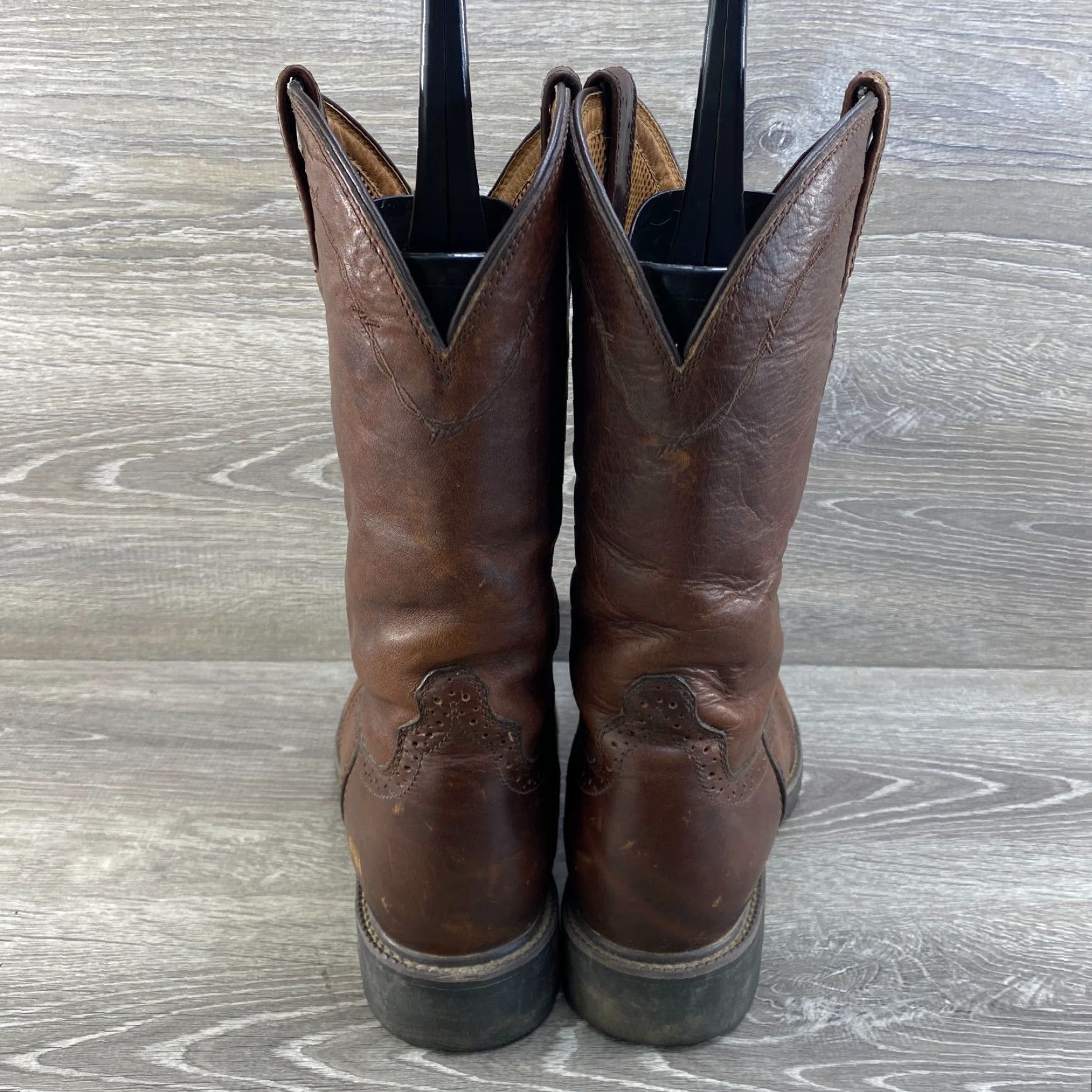 Twisted X Twisted X Mens 10 D Brown Leather Cowboy Boots Round Toe Western Work Boots Shirt Size US 10 / EU 43 - 7 Thumbnail