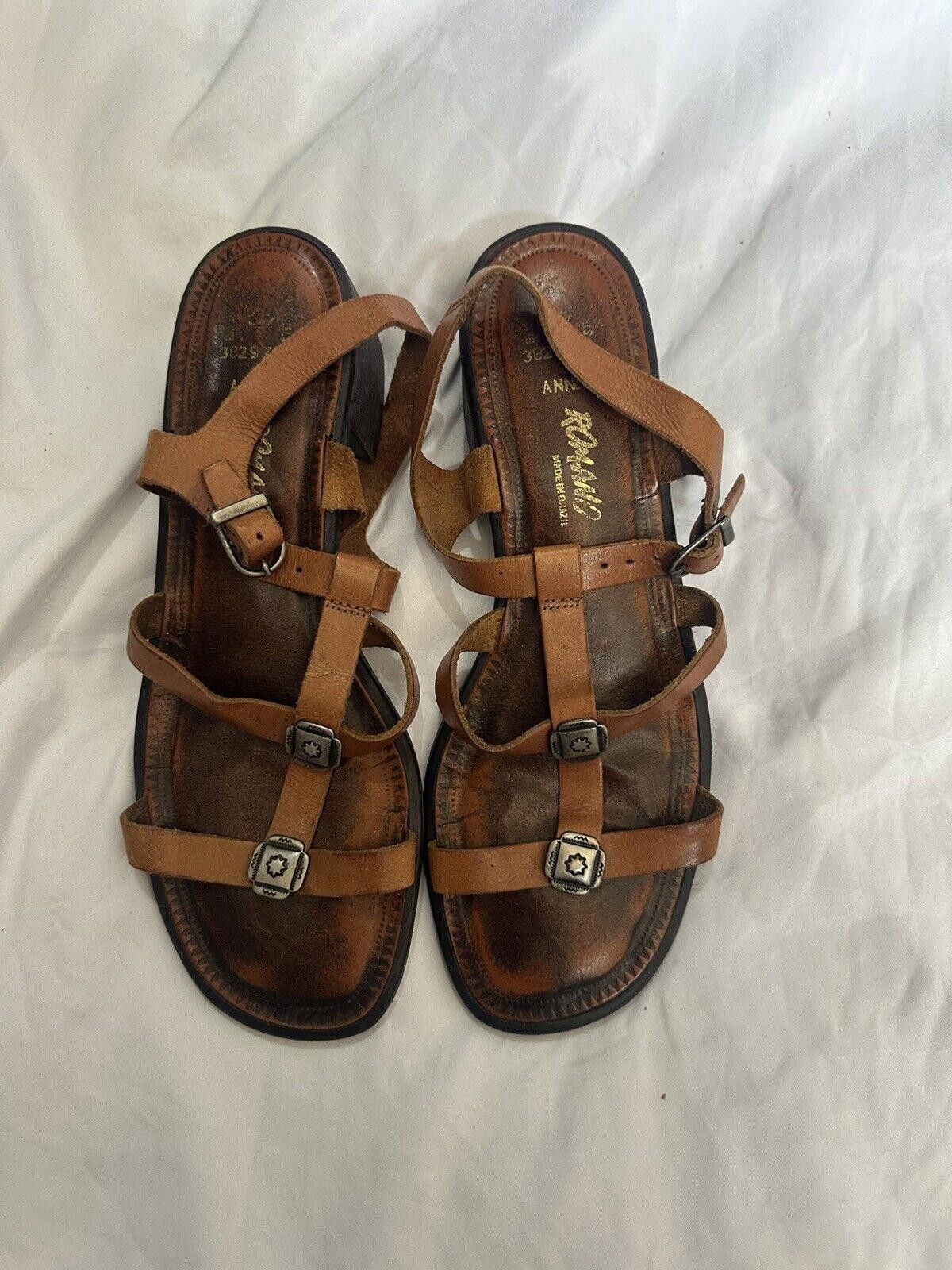Designer Women's Romano Sandals Size 9 1/2 Size US 9.5 / IT 39.5 - 2 Thumbnail