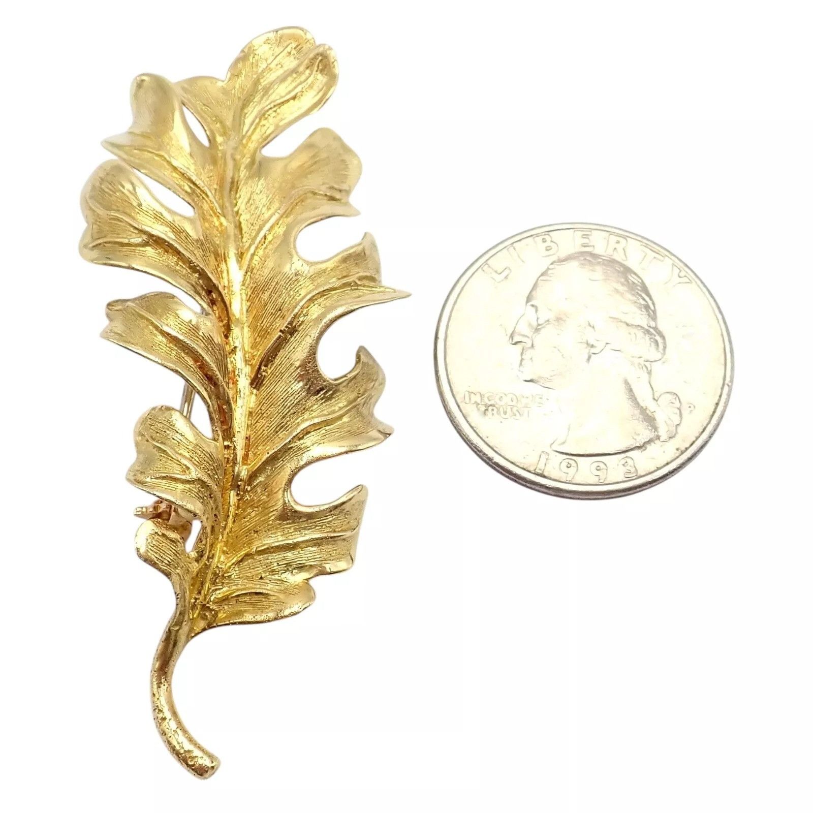 Tiffany & Co. Tiffany & Co. 18k Yellow Gold Leaf Pin Brooch Size ONE SIZE - 3 Thumbnail