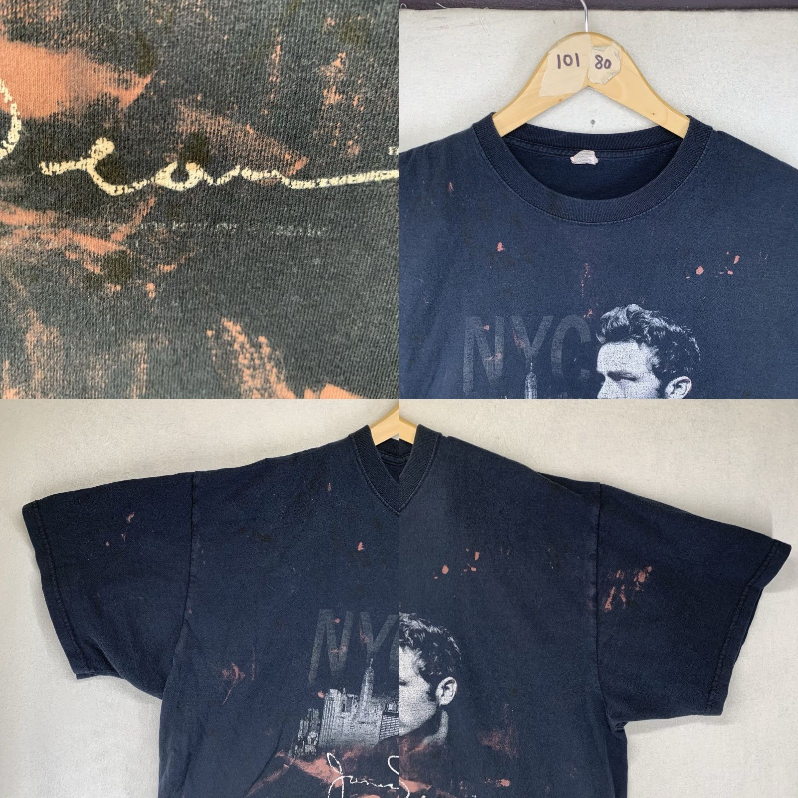 Gildan VINTAGE James Dean T-Shirt XL Black 50s Art Rock Grunge Morrissey Logo Graphic Printed Short Sleeve Crew Neck Gildan Cotton Limited Edition Mens Size US XL / EU 56 / 4 - 8 Thumbnail