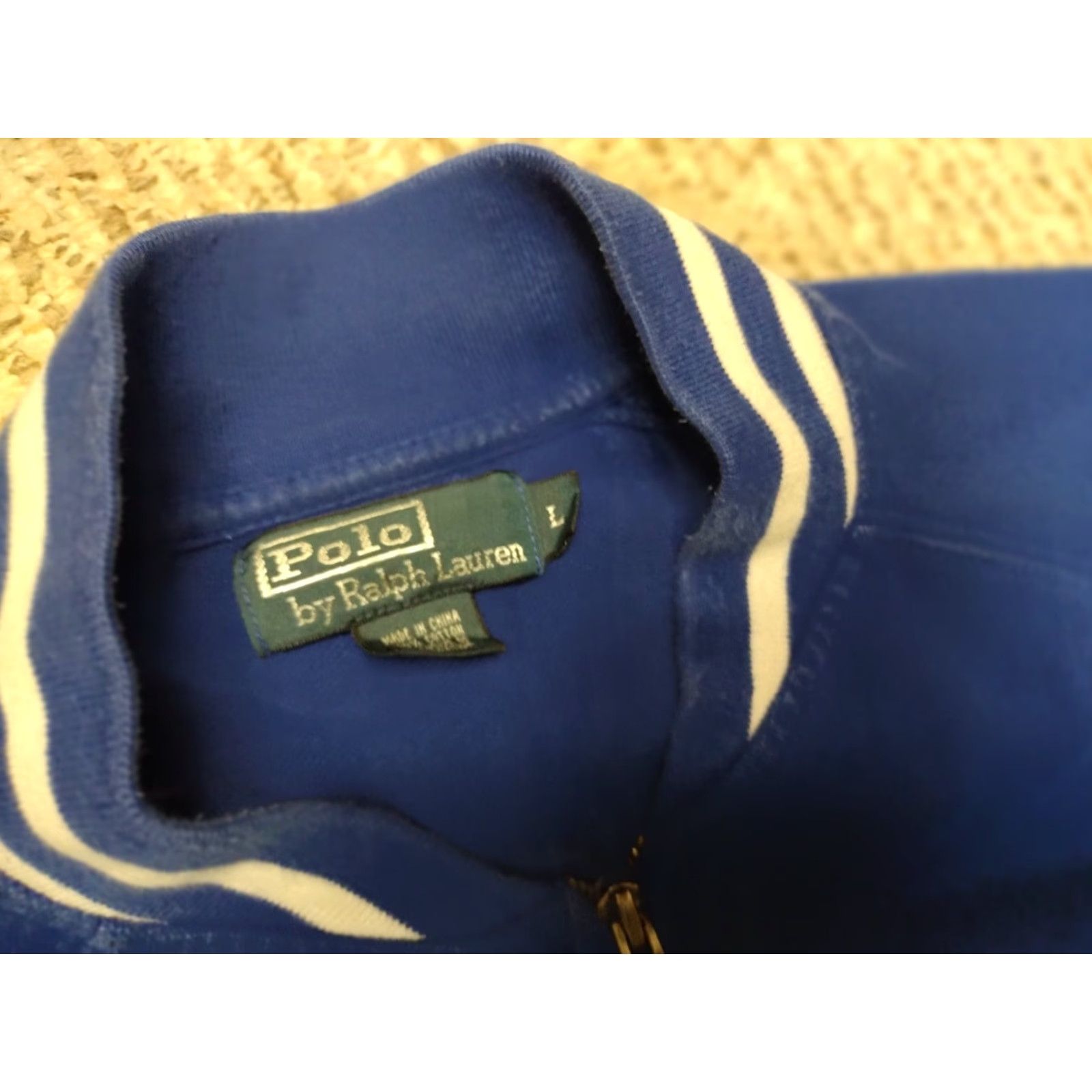 Polo Ralph Lauren VINTAGE Polo Ralph Lauren Striped Full Zip Jacket Sweater L Classic Unisex Adults Blue 90s Theme Mens Womens Size US L / EU 52-54 / 3 - 2 Thumbnail