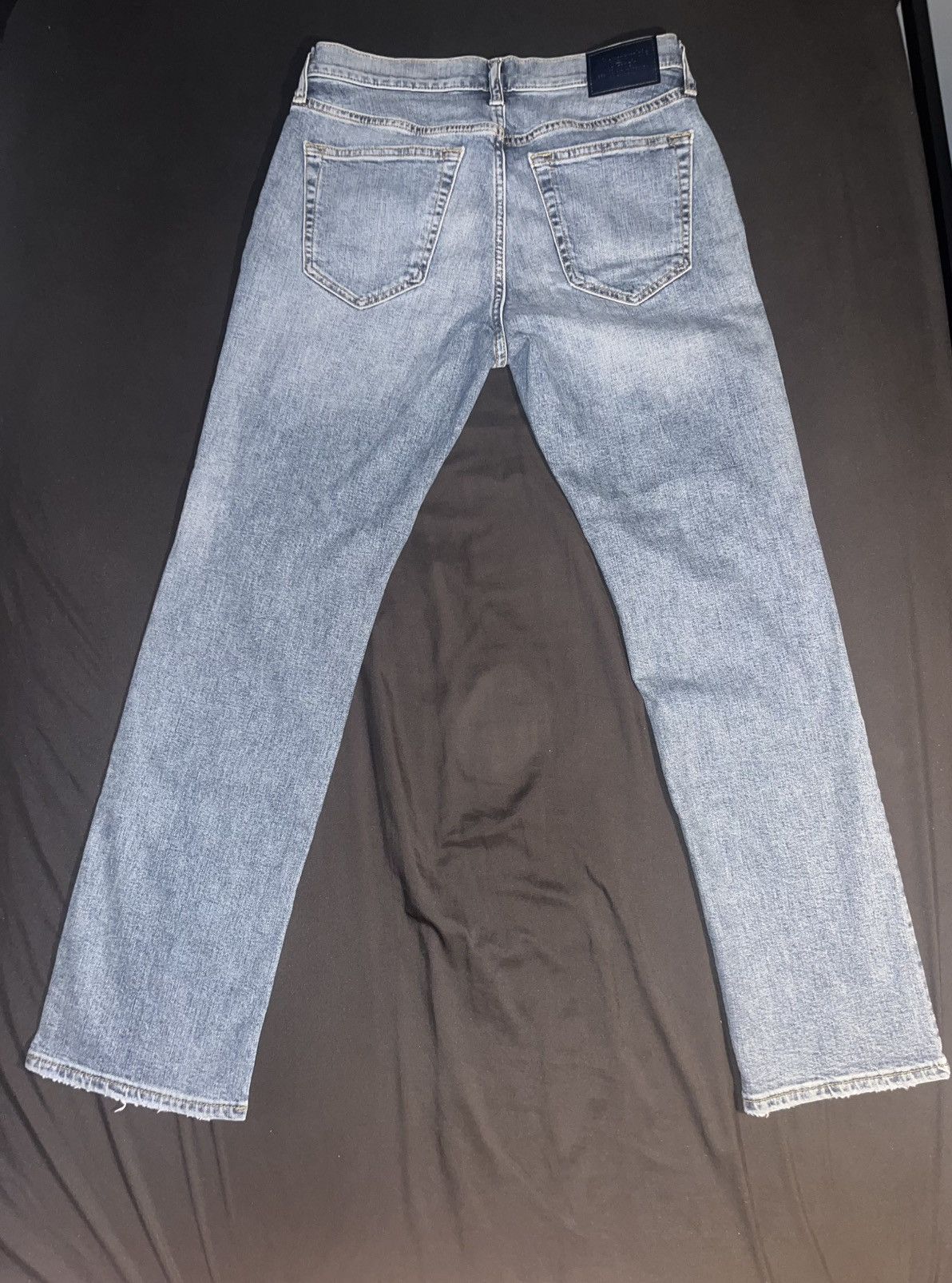 Abercrombie & Fitch Abercrombie & Fitch Mens Straight Stretch Ripped Blue Jeans Size US 30 / EU 46 - 2 Thumbnail