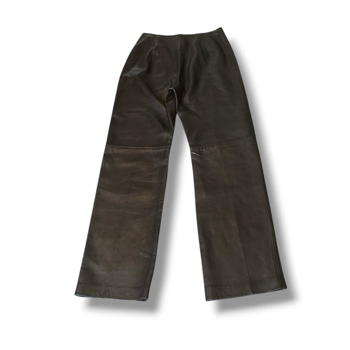 Malo Malo Italian leather high rise straight leg trousers Size 30" / US 8 / IT 44 - 4 Thumbnail