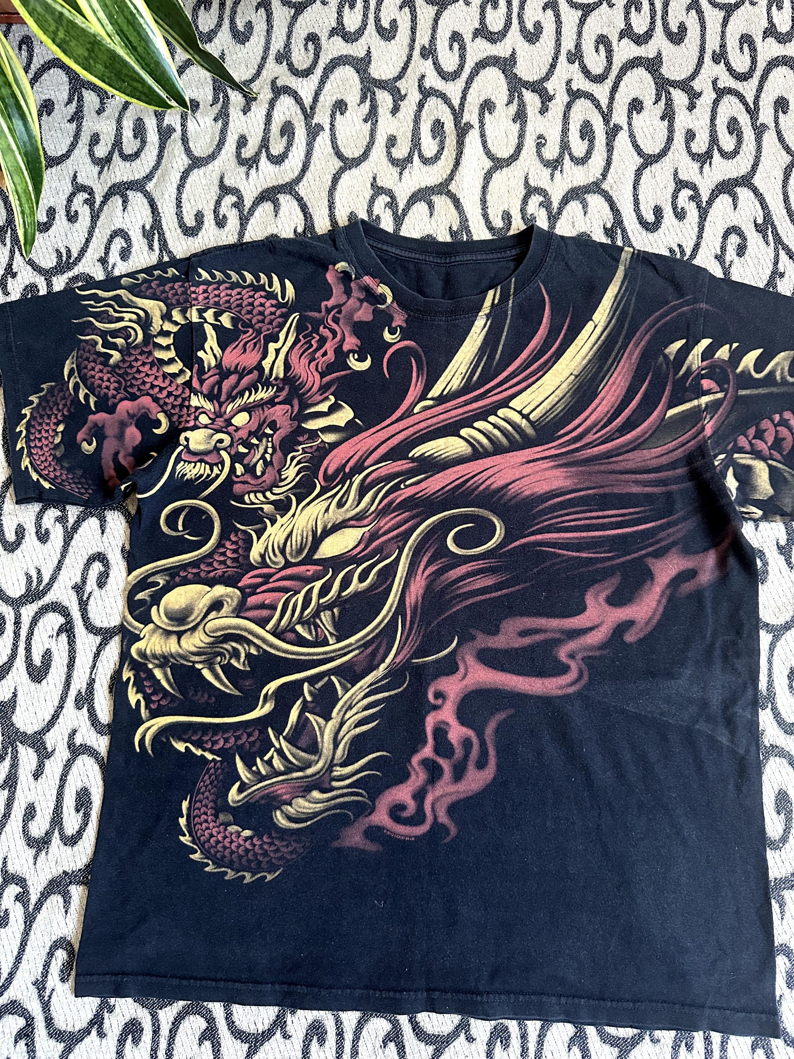 Japanese Brand × Liquid Blue Vintage Liquid Blue Dragon Full Print T-shirt Streetwear Size US L / EU 52-54 / 3 - 3 Thumbnail