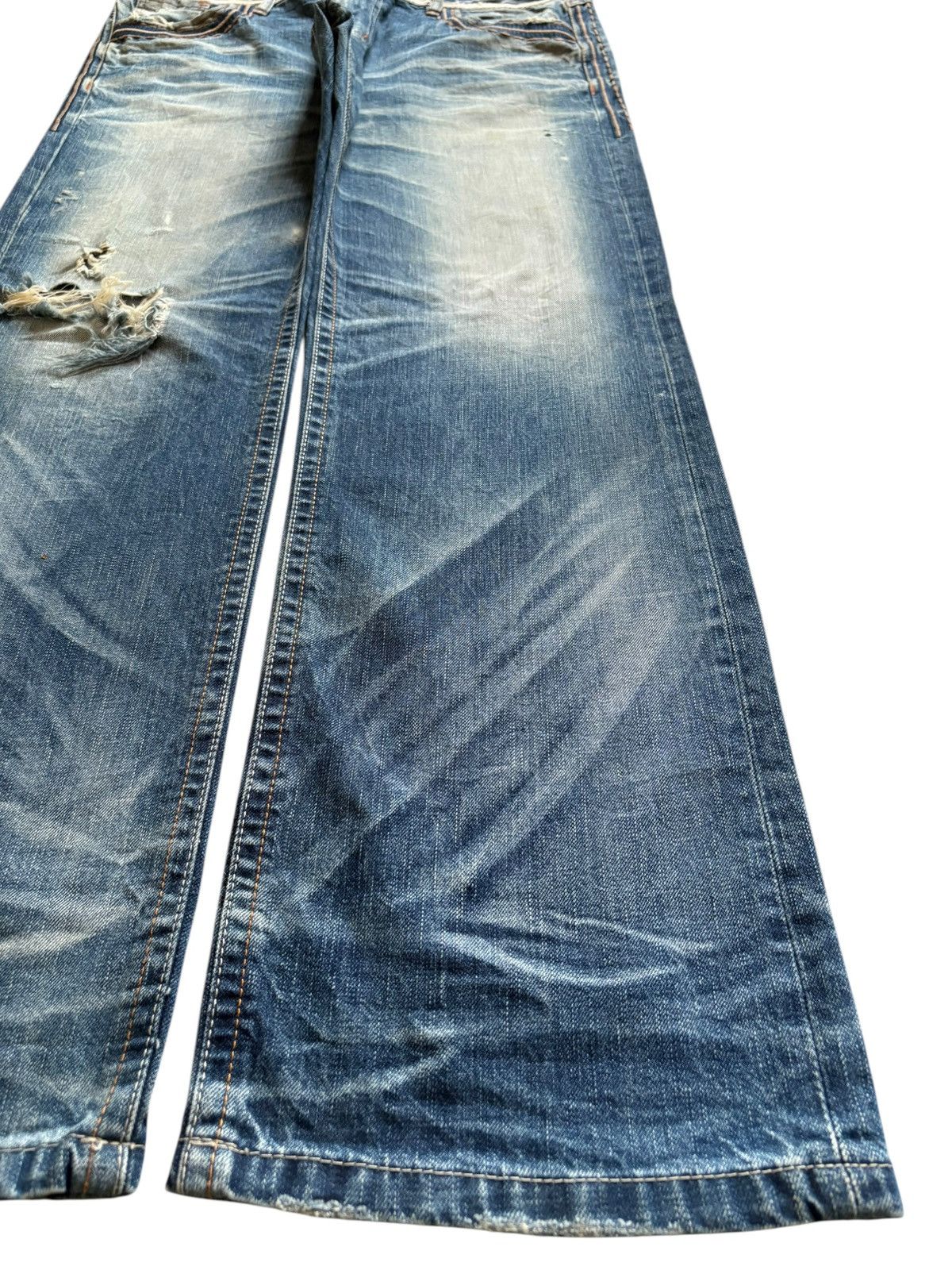 Dsquared2 Vintage Lolita Mud Wash Distressed Baggy Jeans Size 38" / US 16 / IT 52 - 7 Thumbnail