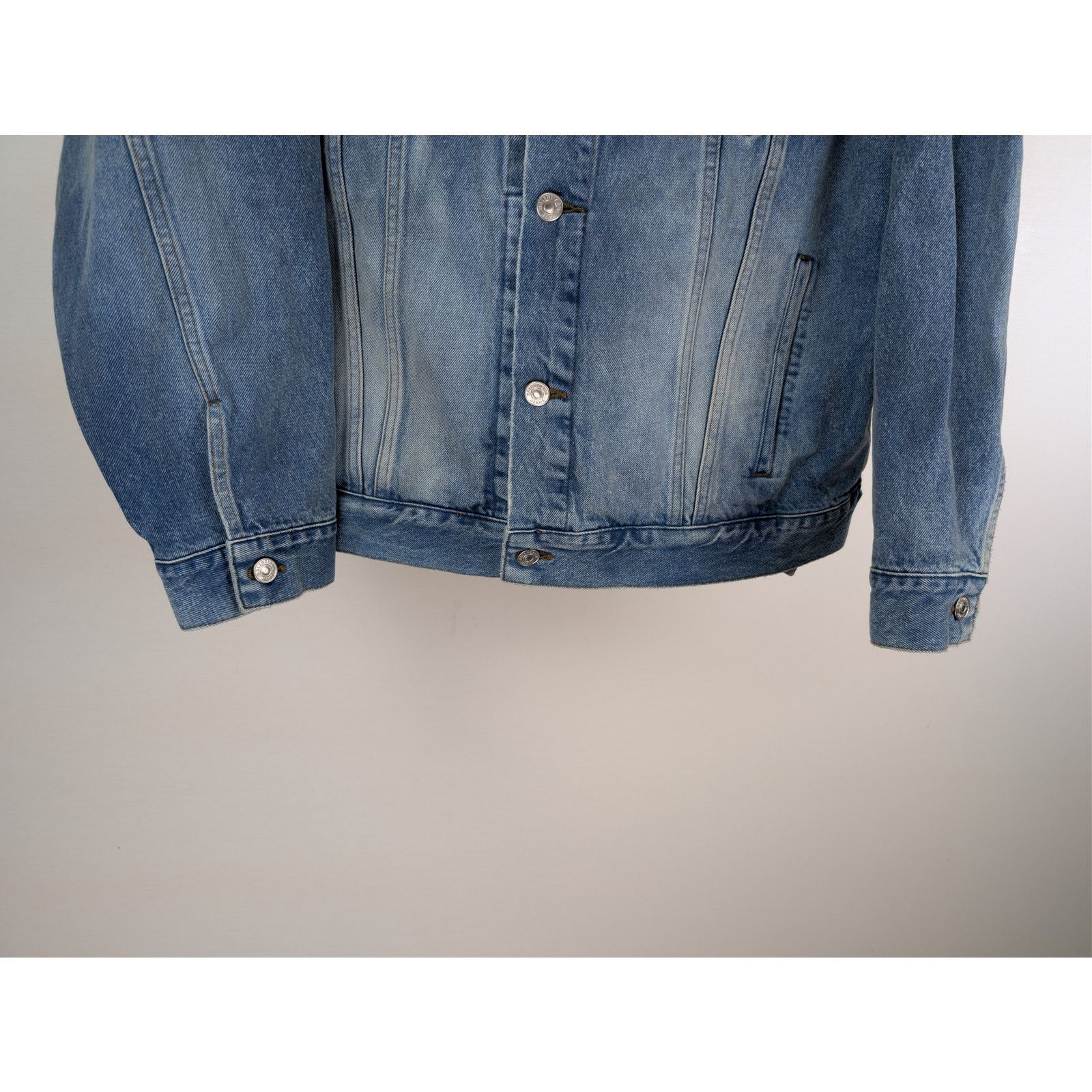 Balenciaga o1rshd1 Japanese Indigo Denim Large Fit Jacket Electric Blue Size US XL / EU 56 / 4 - 4 Thumbnail