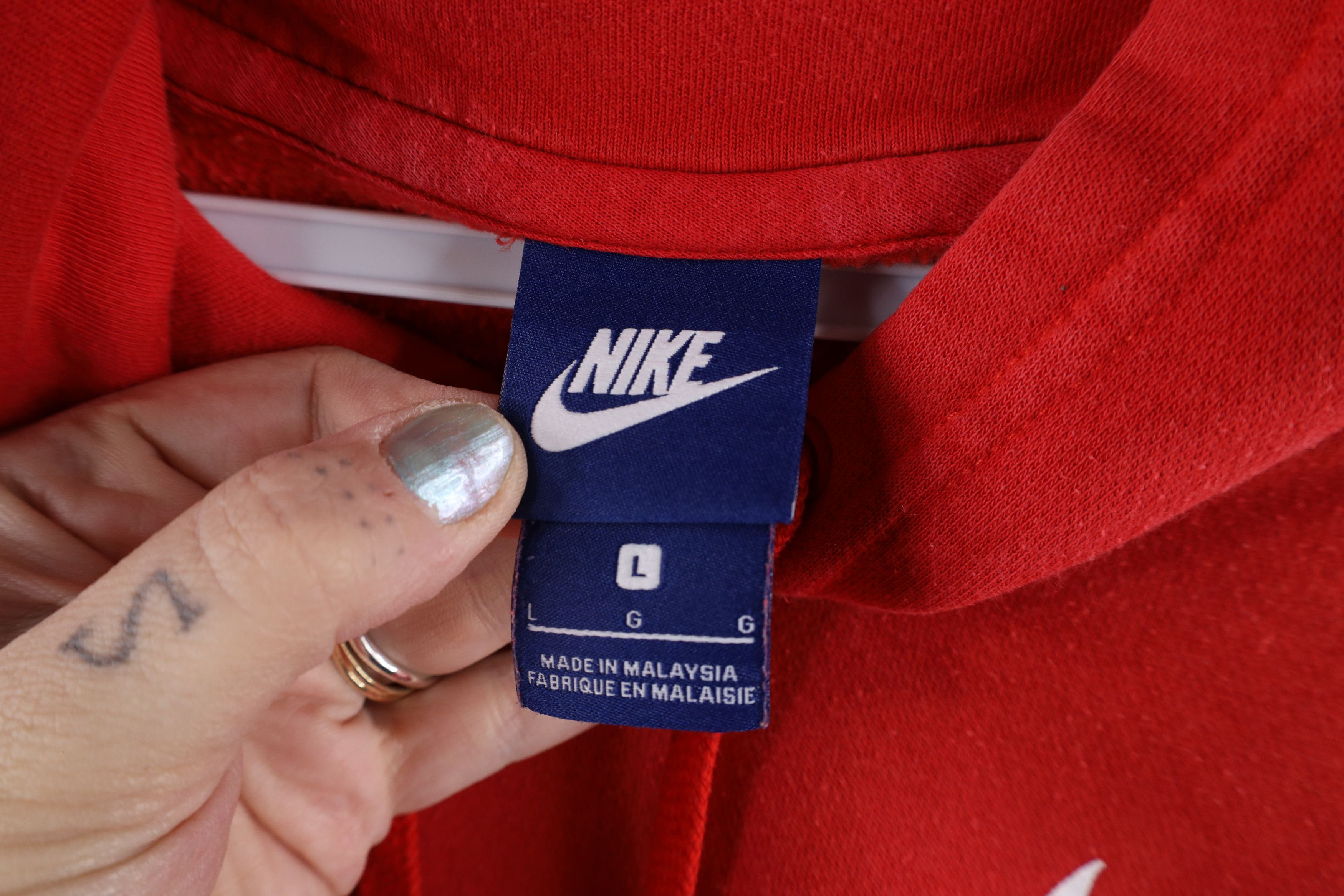 Nike × Vintage Vintage Nike Swoosh Ohio State University Hoodie Sweatshirt Size US L / EU 52-54 / 3 - 11 Thumbnail