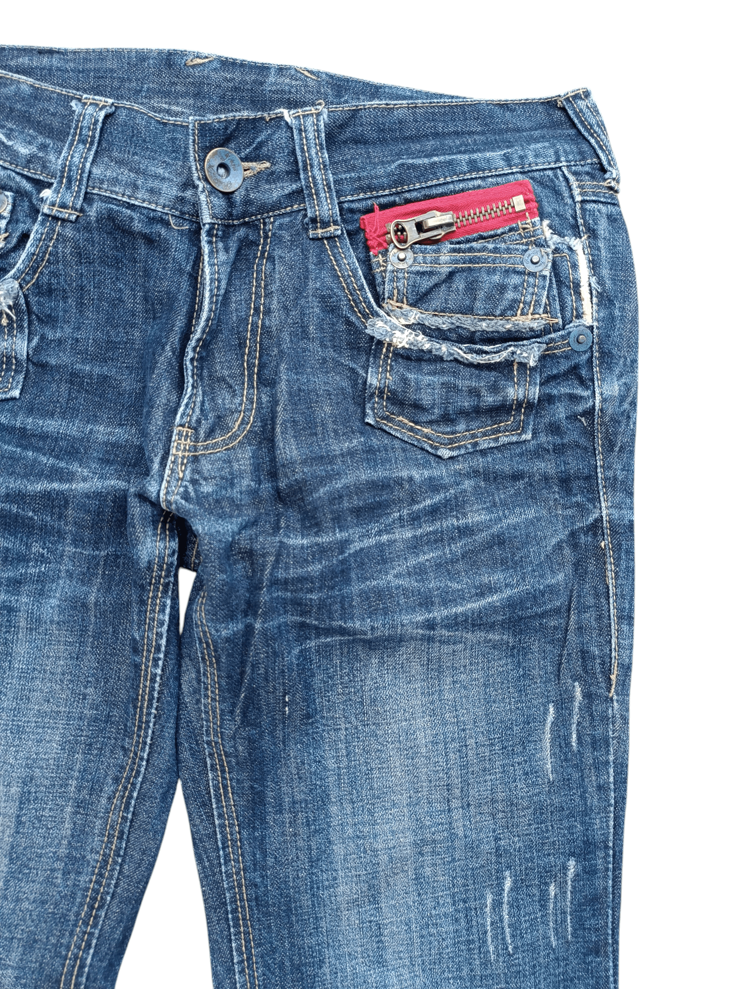 If Six Was Nine × Japanese Brand × Le Grande Bleu (L.G.B.) FLARED Distressed Japanese Brand RUSS-K Bootcut Denim Size US 30 / EU 46 - 13 Thumbnail