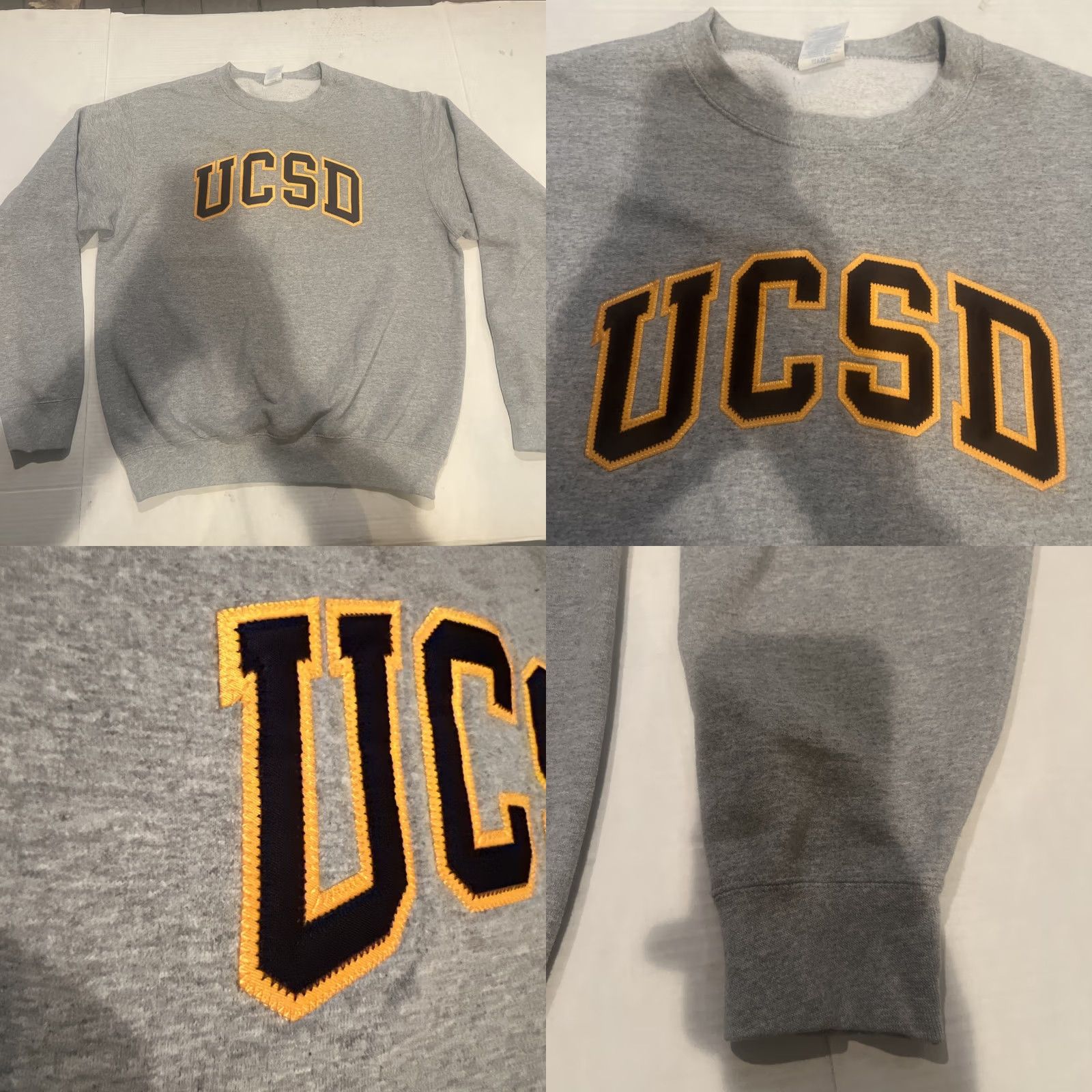 Jerzees VINTAGE UCSD Tritons Logo Shirt Adult Medium Gray Nike? Size US M / EU 48-50 / 2 - 8 Thumbnail