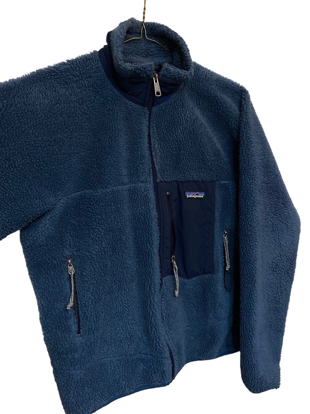 Patagonia × Vintage Vintage Patagonia Deep Pile Retro X Blue Fleece Jacket Size US S / EU 44-46 / 1 - 3 Thumbnail