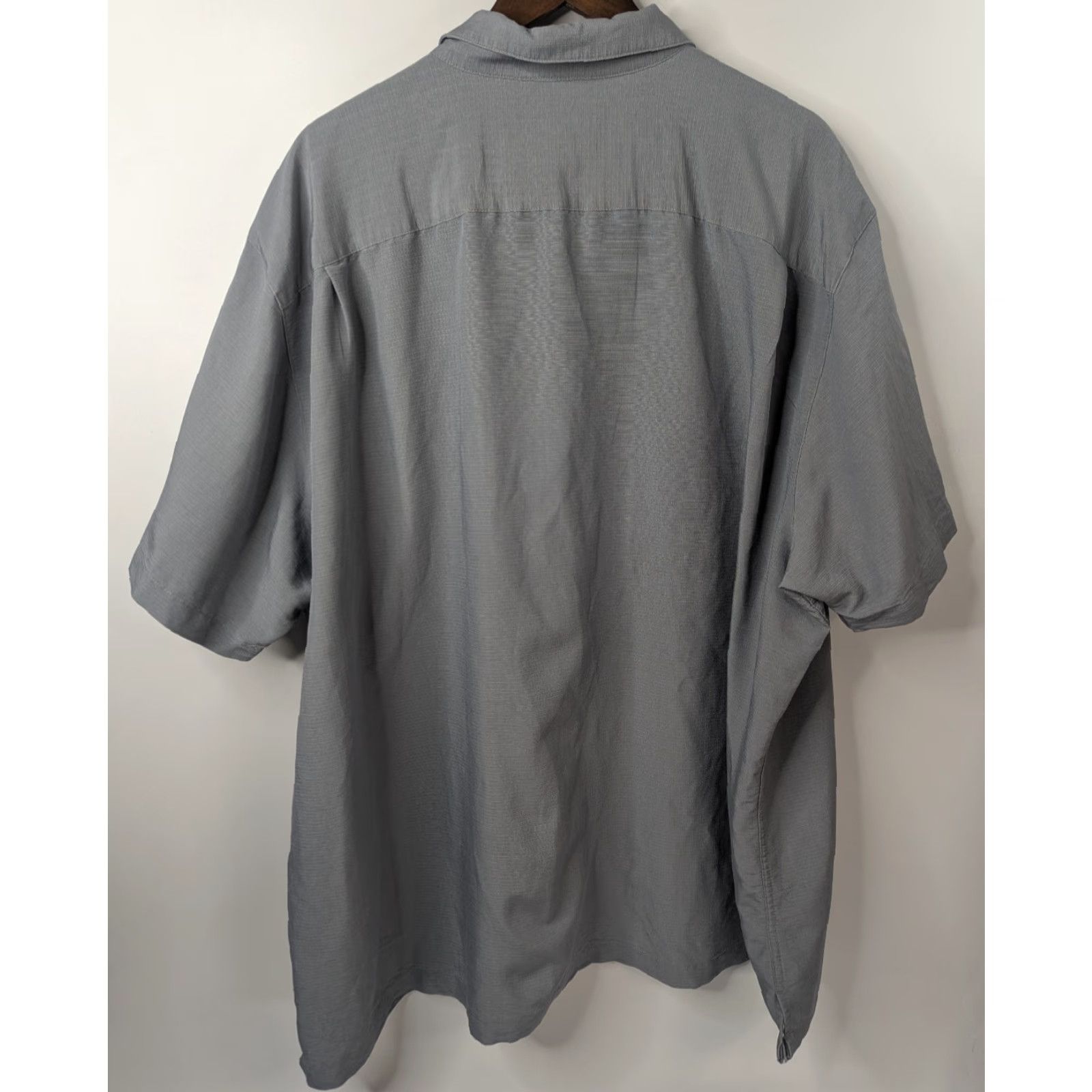 Vintage David Taylor Shirt Mens 3XL Gray Casual Button Polyester Rayon Camp Short Sleeve Size US XXL / EU 58 / 5 - 2 Thumbnail
