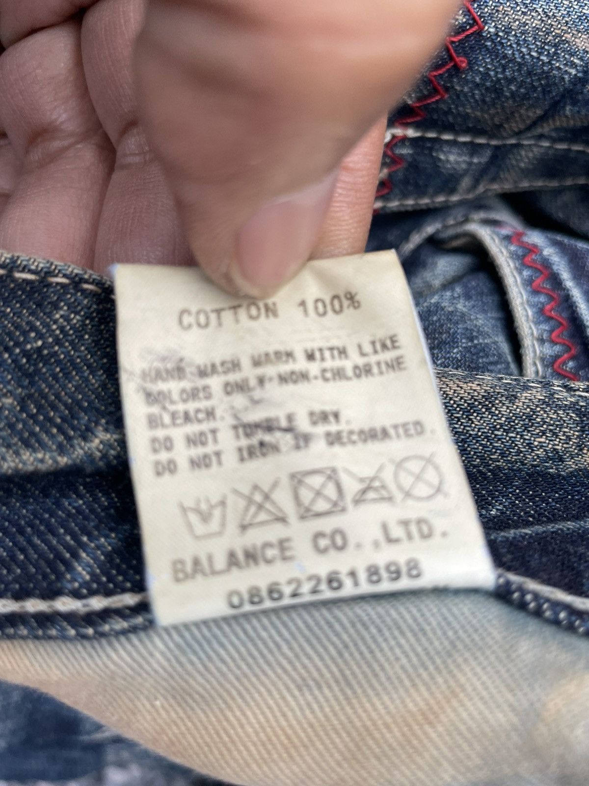 BAL × Japanese Brand Vintage Bal Denim Faded & Distresed Size US 31 - 16 Thumbnail