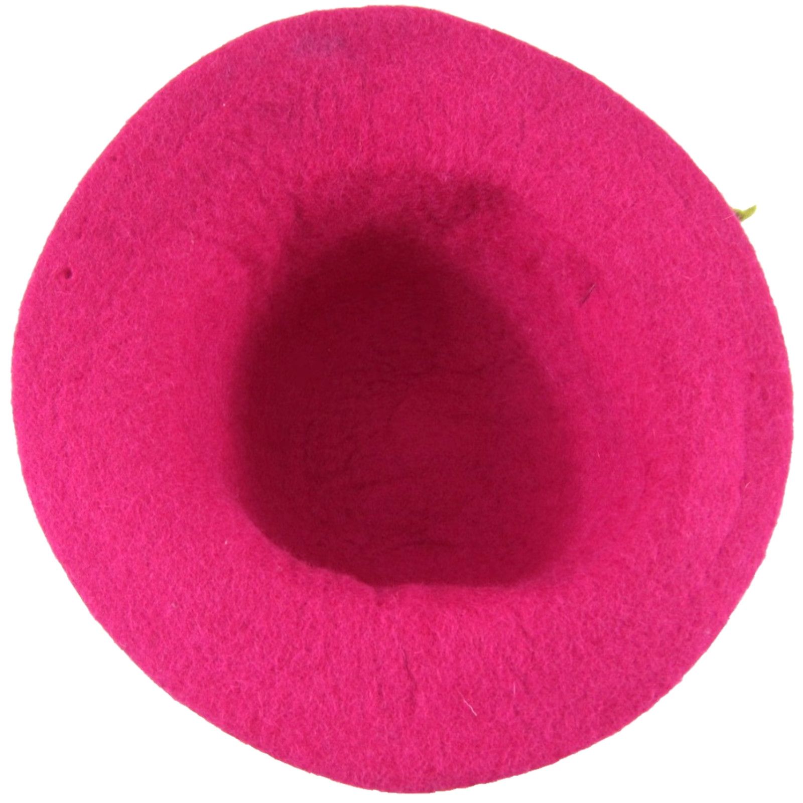 Pinko VTG Handmade Wool Pink Floral Sun Hat Women S-M Sun Flower Feather Bucket Wide Brim Summer Lightweight Breathable With Lining Adjustable9 Size ONE SIZE - 5 Thumbnail