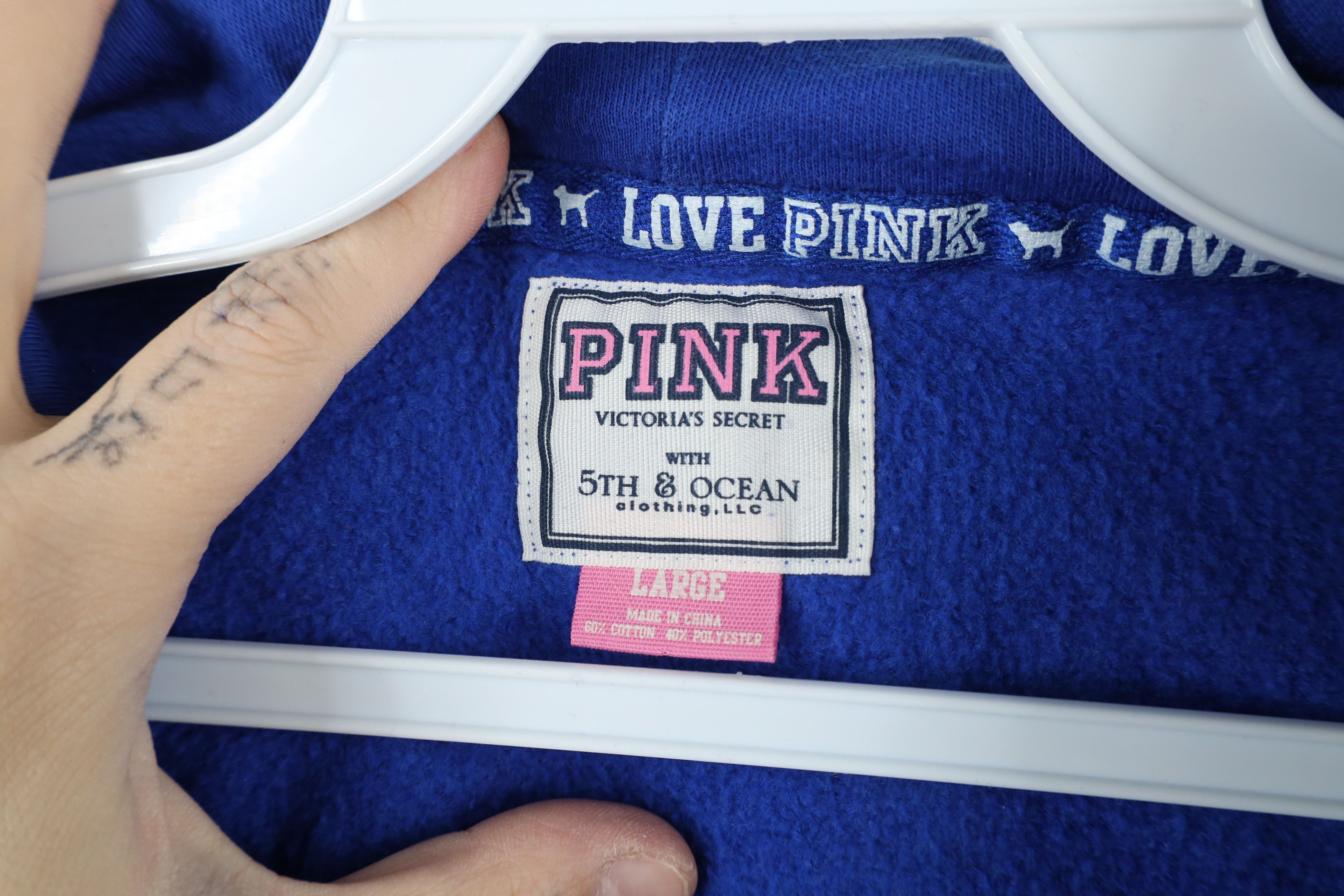 Pink × Vintage Pink Victorias Secret Chicago Cubs Baseball Full Zip Hoodie Size L / US 10 / IT 46 - 9 Thumbnail