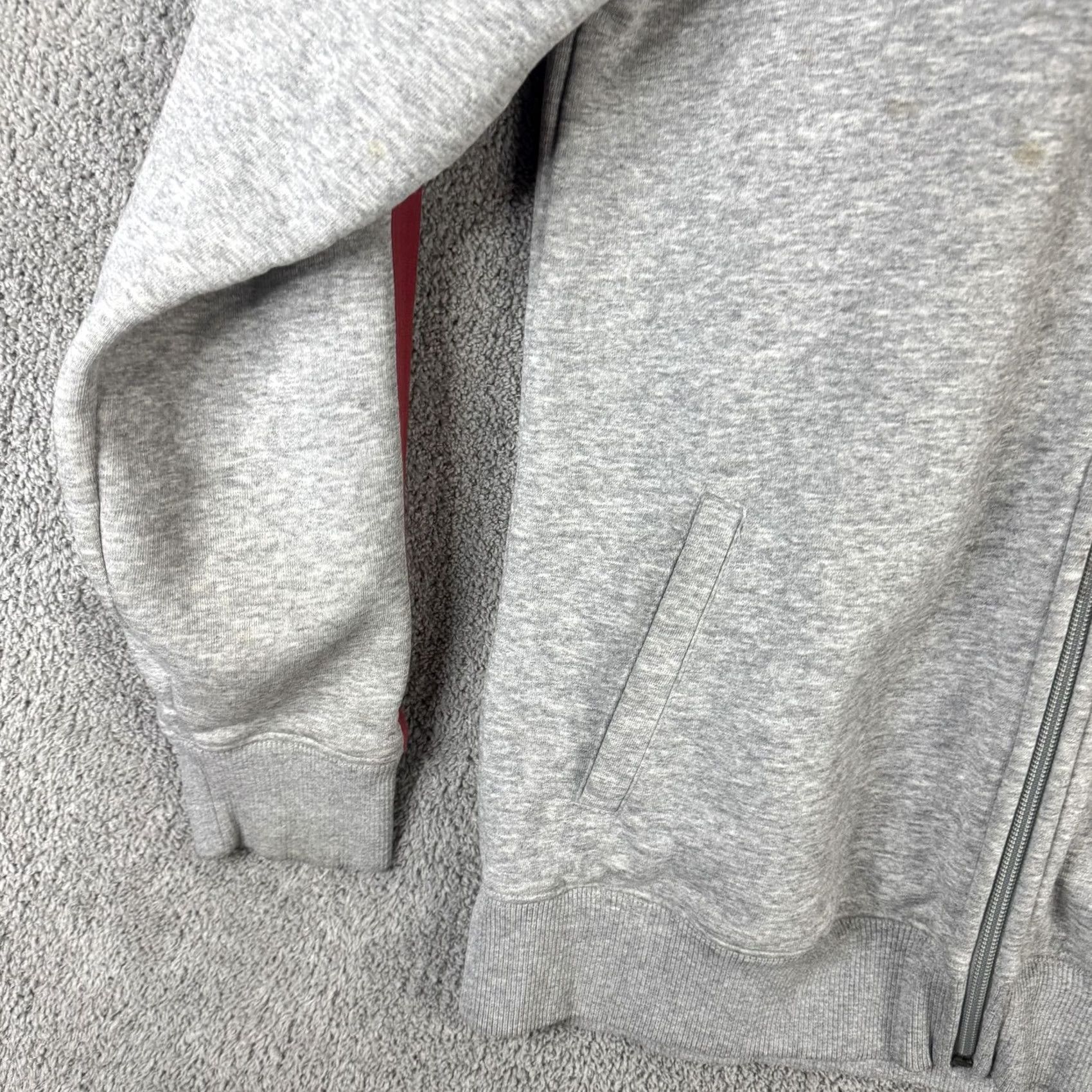 Timberland Timberland Sweatshirt Mens Large Gray Full Zip Fleece Stand Collar Logo Embroidered Graphic Print Pockets Heavyweight Cotton Blend Regular Fit Fall Size US L / EU 52-54 / 3 - 2 Thumbnail
