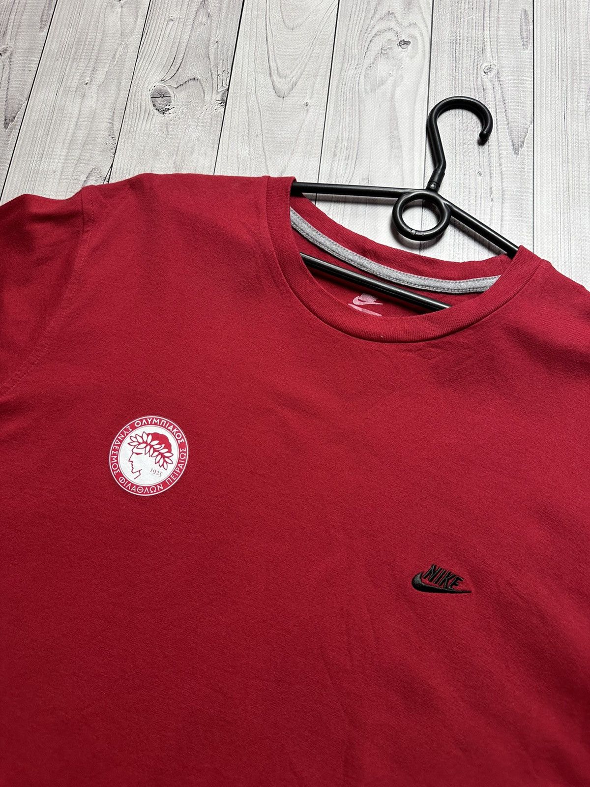 Nike Vintage Nike Olympiacos soccer tee red rare logo Size US XL / EU 56 / 4 - 3 Thumbnail