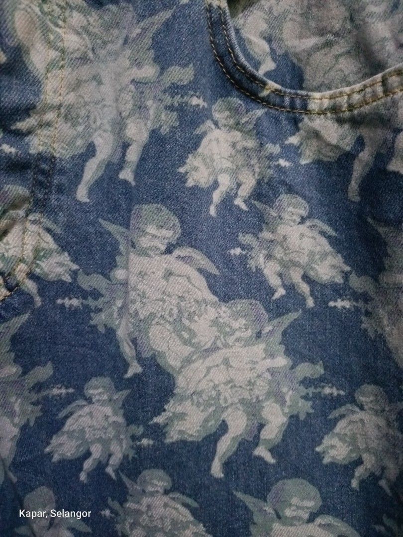 Boohoo × Hysteric Glamour BoohooMAN full print relaxed jeans Size US 35 - 6 Thumbnail